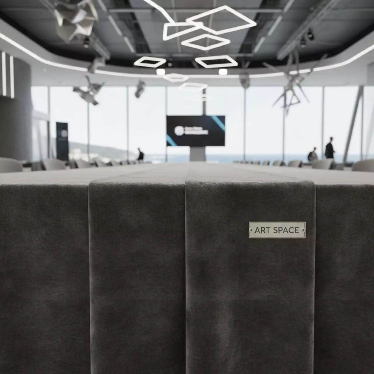 Аренда Скатерть бархатная серая в Delta Sirius — ART SPACE