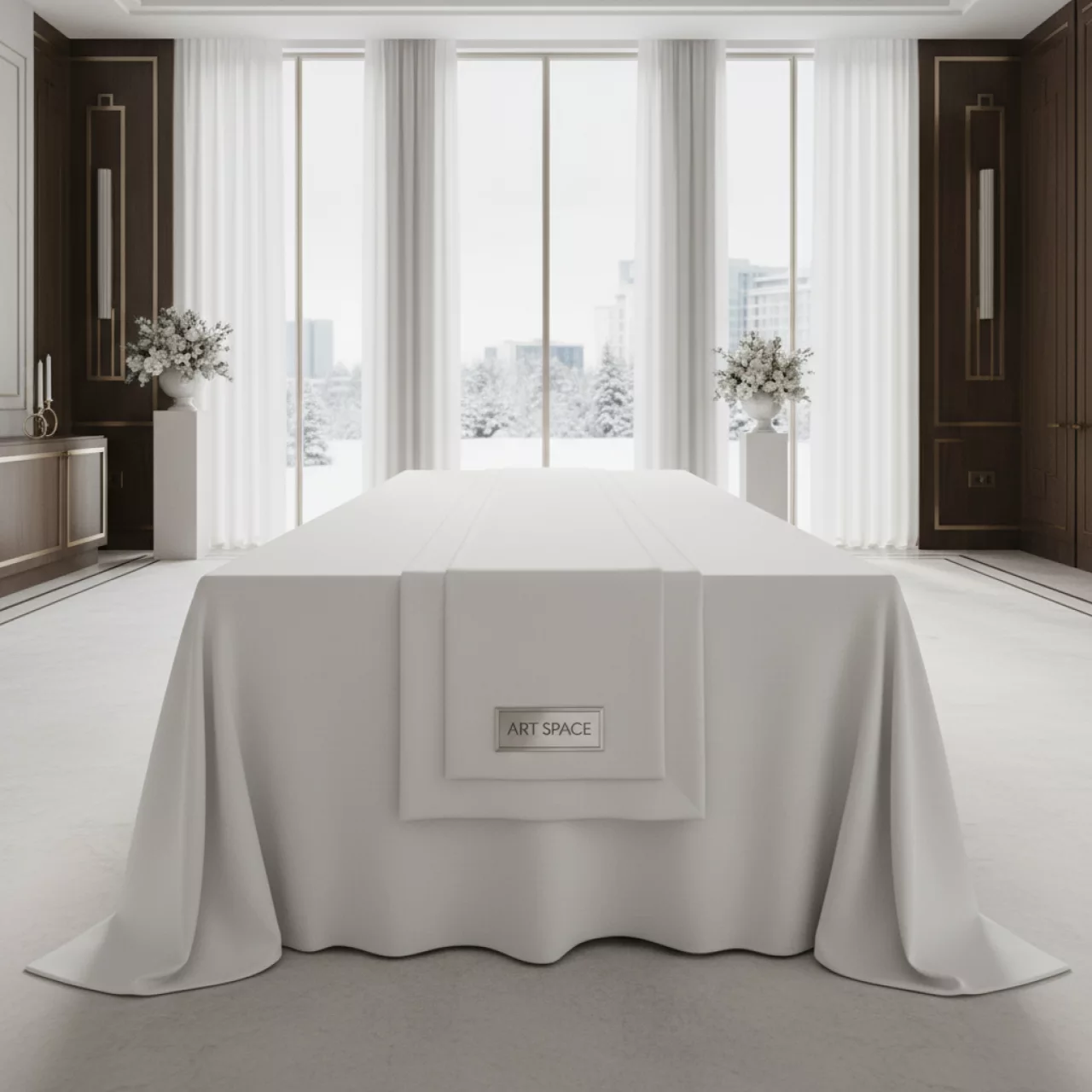 Аренда Скатерть белая 2,7х2,1 в Gamma Sirius — ART SPACE