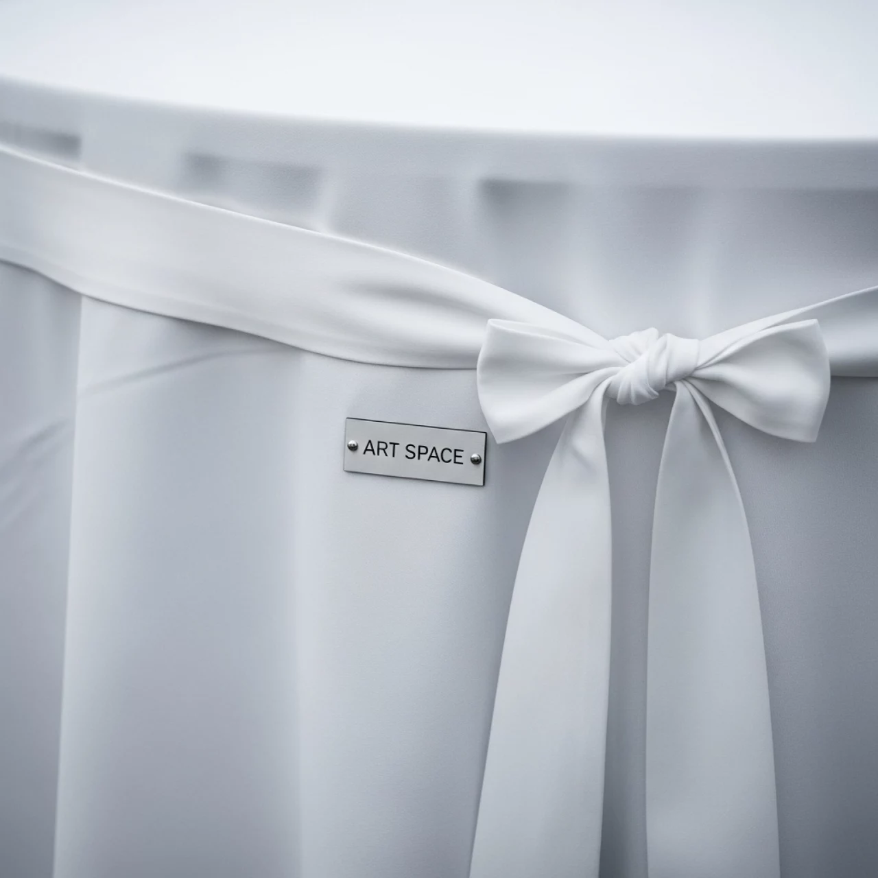 Аренда Скатерть белая диаметр 320 см с бантом в Mövenpick Hotel — ART SPACE