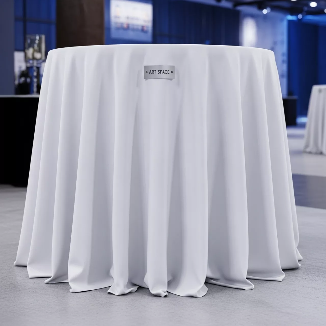 Аренда Скатерть белая круглая диаметр 290 см габардин в ресторане «Плакучая Ива» — ART SPACE