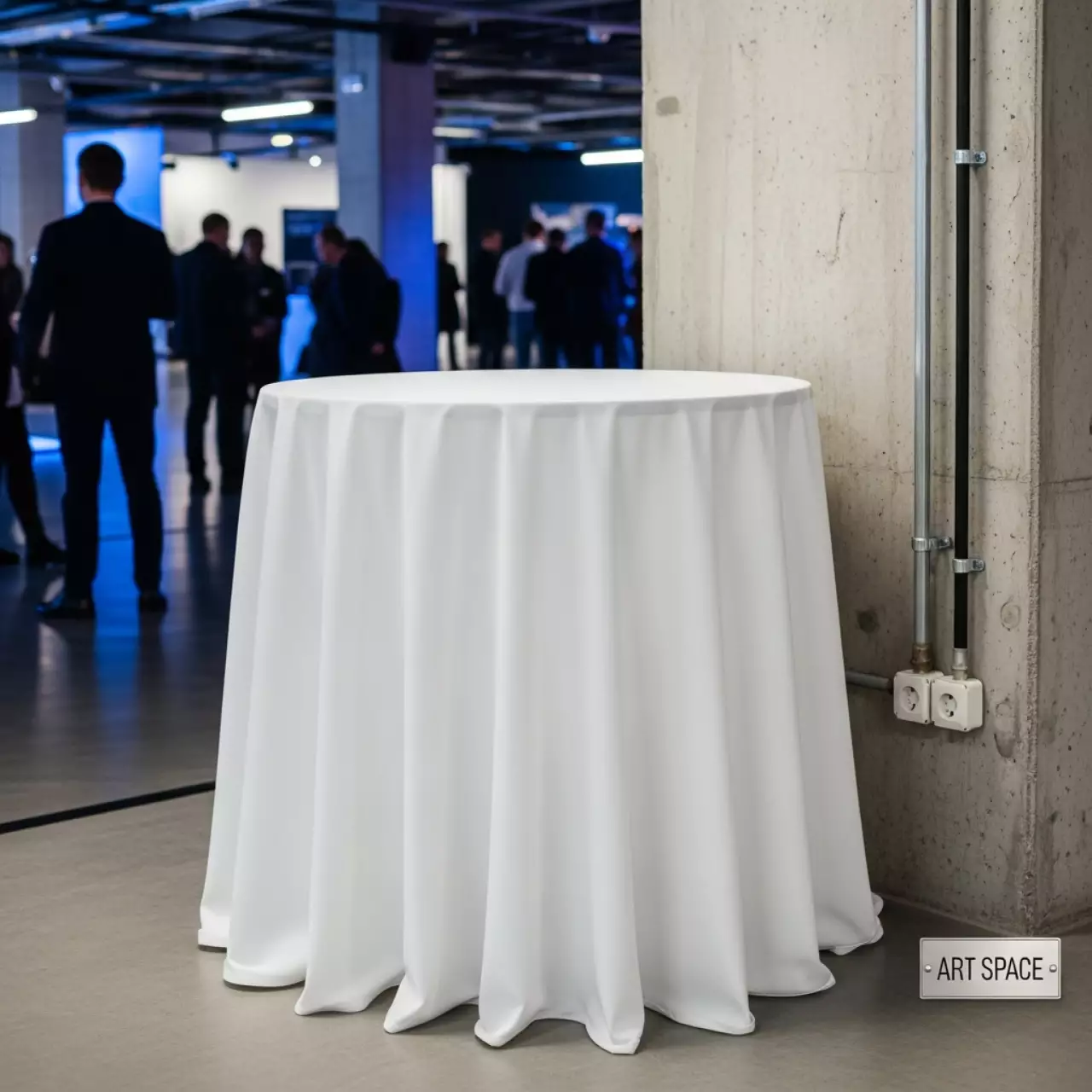 Аренда Скатерть белая круглая диаметром 2,9 м в Ледовом дворце «Айсберг» — ART SPACE