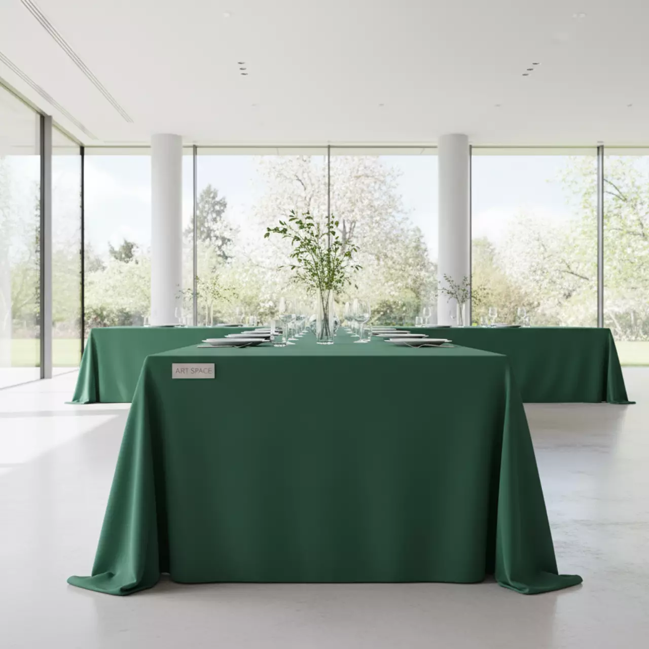 Аренда Скатерть бесшовная прямоугольная папоротниковая Ларго XXXL в Radisson Collection Paradise — ART SPACE
