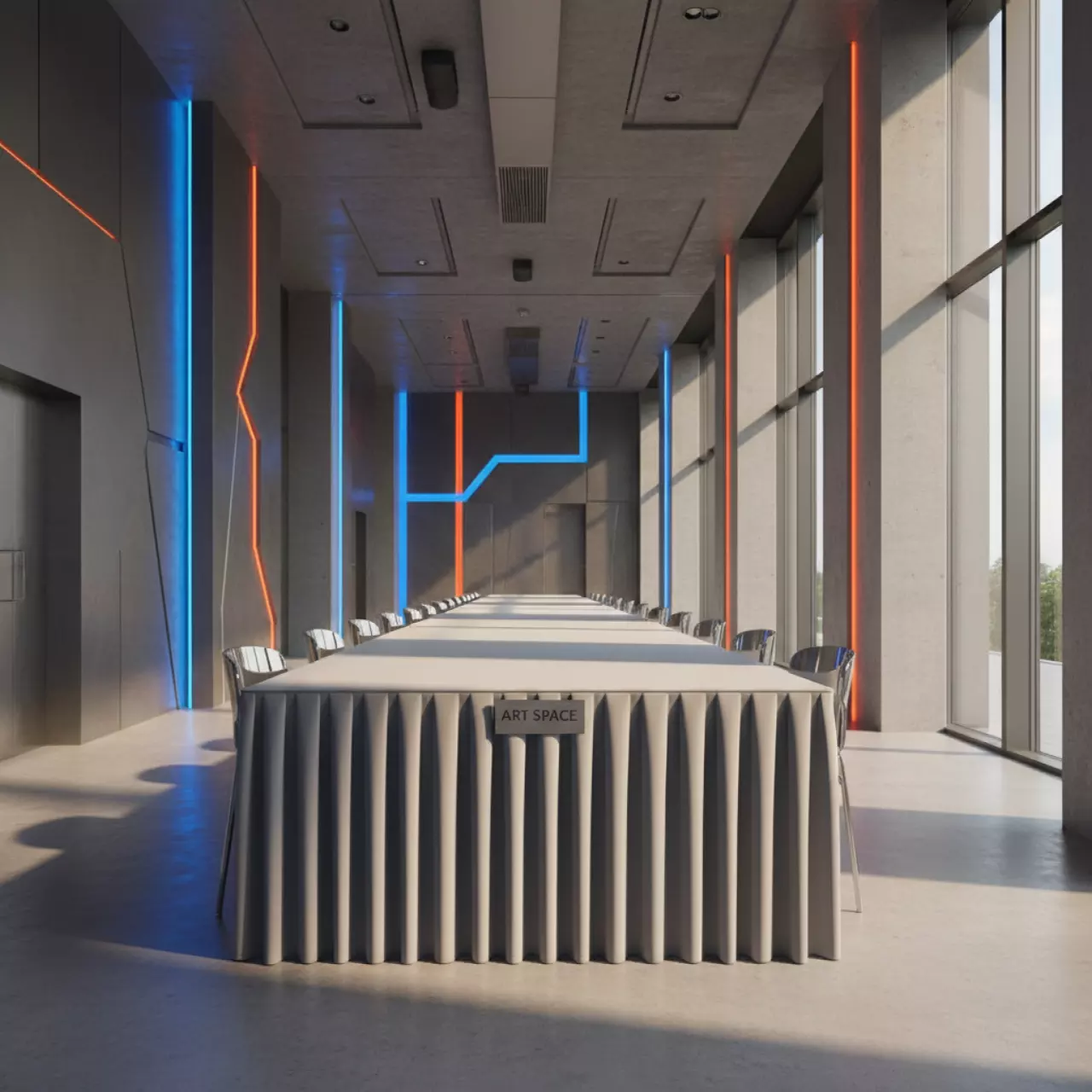 Аренда Скатерть бесшовная жемчужно серая Ларго XXXL в ресторане «Brunello» — ART SPACE