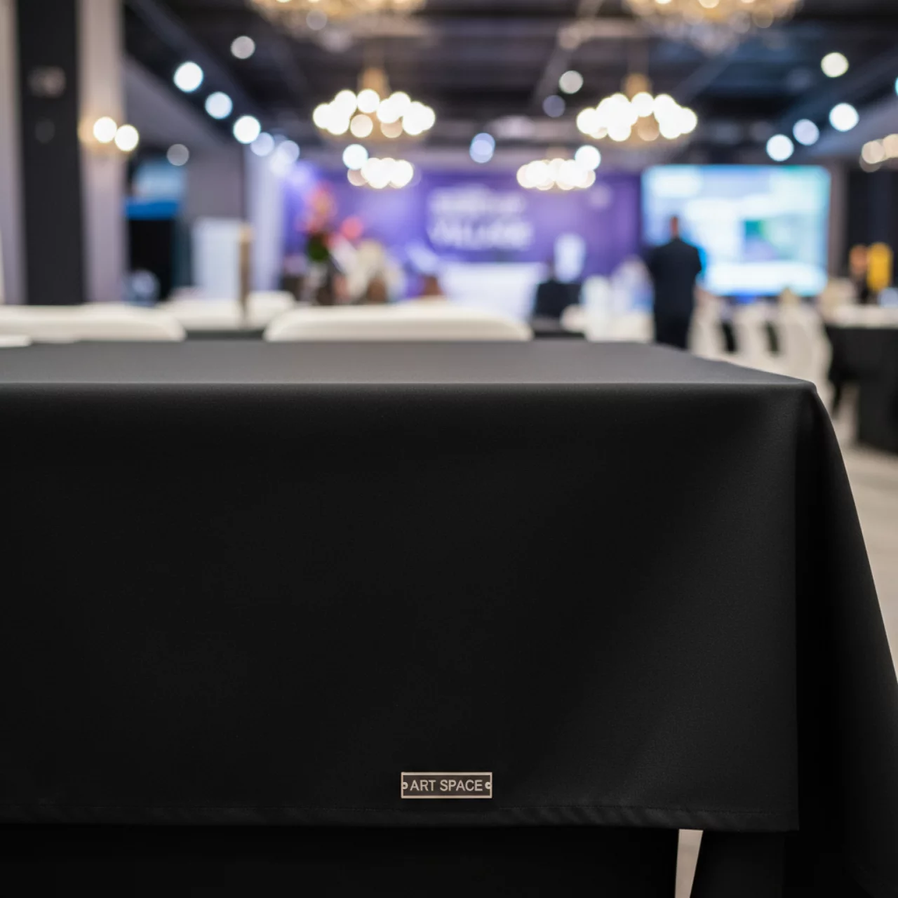 Аренда Скатерть черная 120х120 см габардин в Radisson Hotel Rosa Khutor — ART SPACE