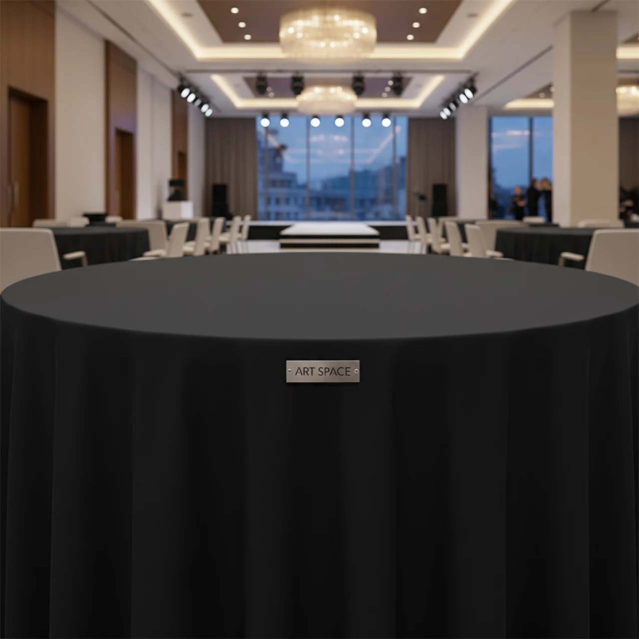Аренда Скатерть черная 330 см в Cosmos Sochi Hotel — ART SPACE