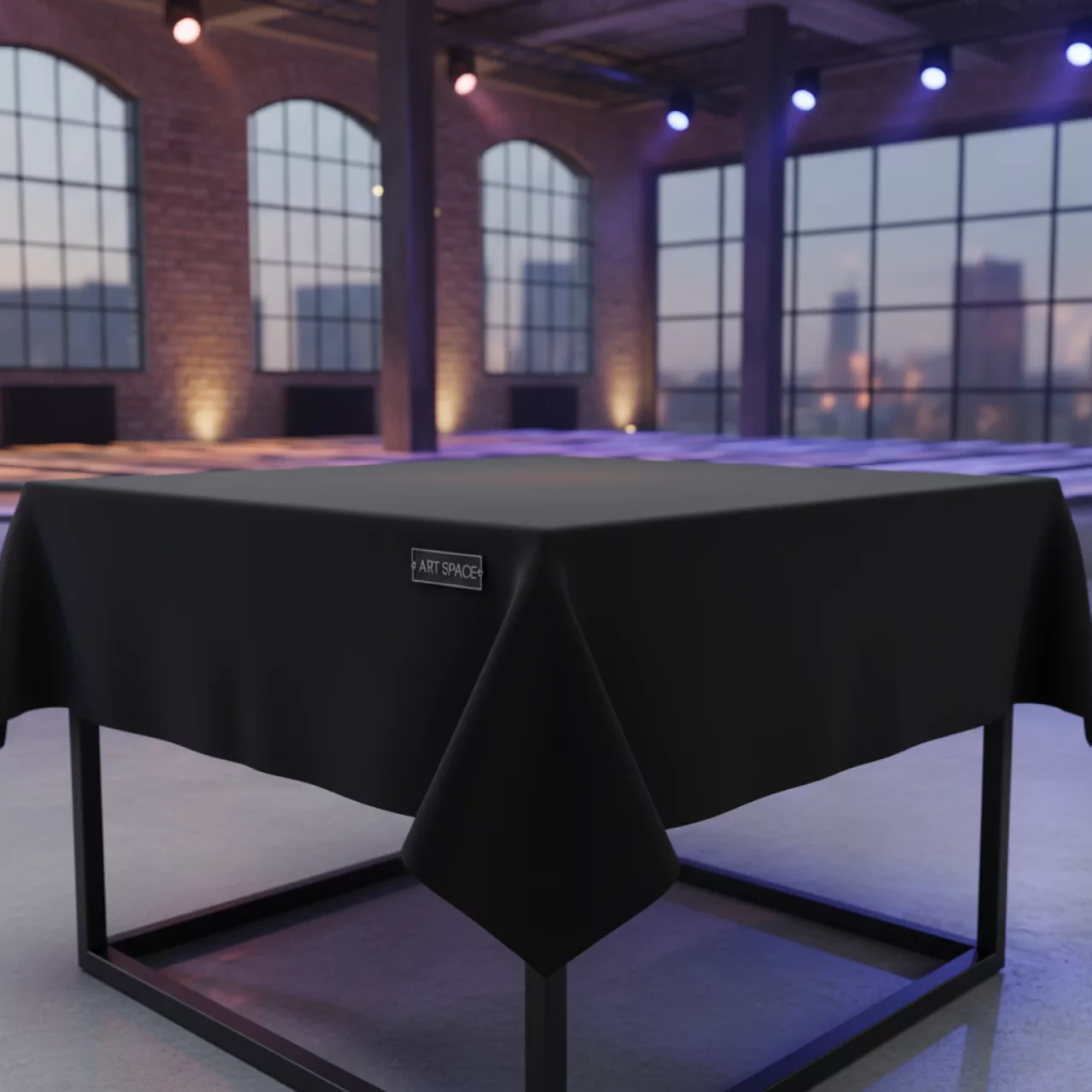 Аренда Скатерть черная габардин 120х120 см на вилле «Анна» — ART SPACE