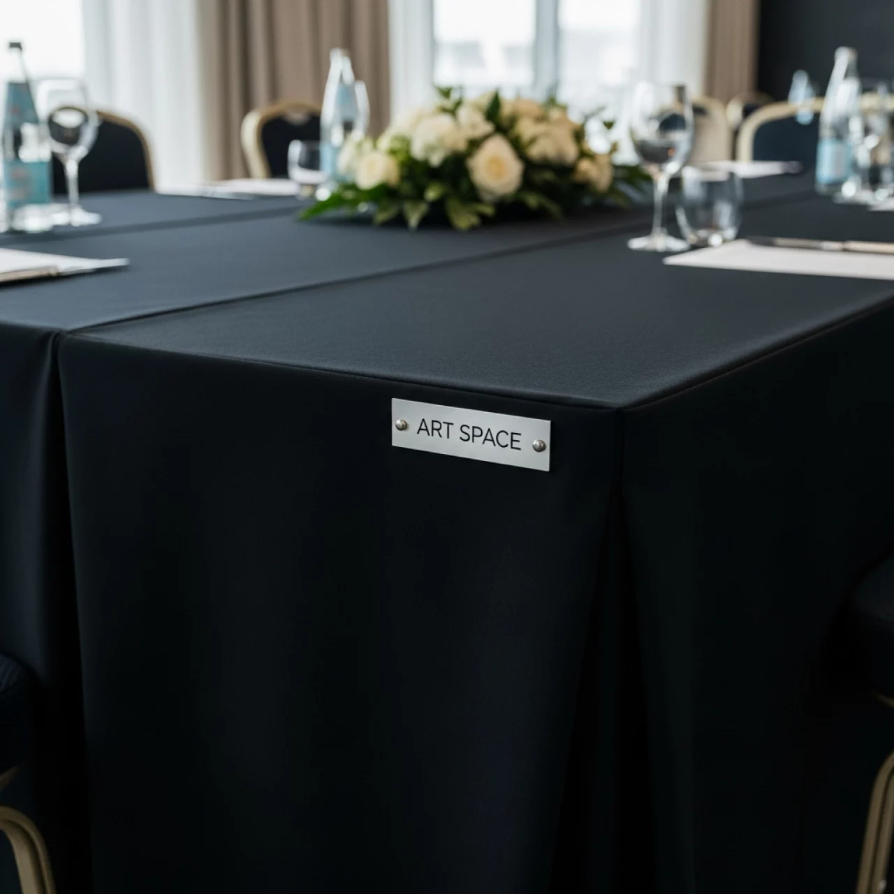 Аренда Скатерть чёрная прямоугольная 2,3х1,3 м в Swissôtel Resort Sochi Kamelia — ART SPACE