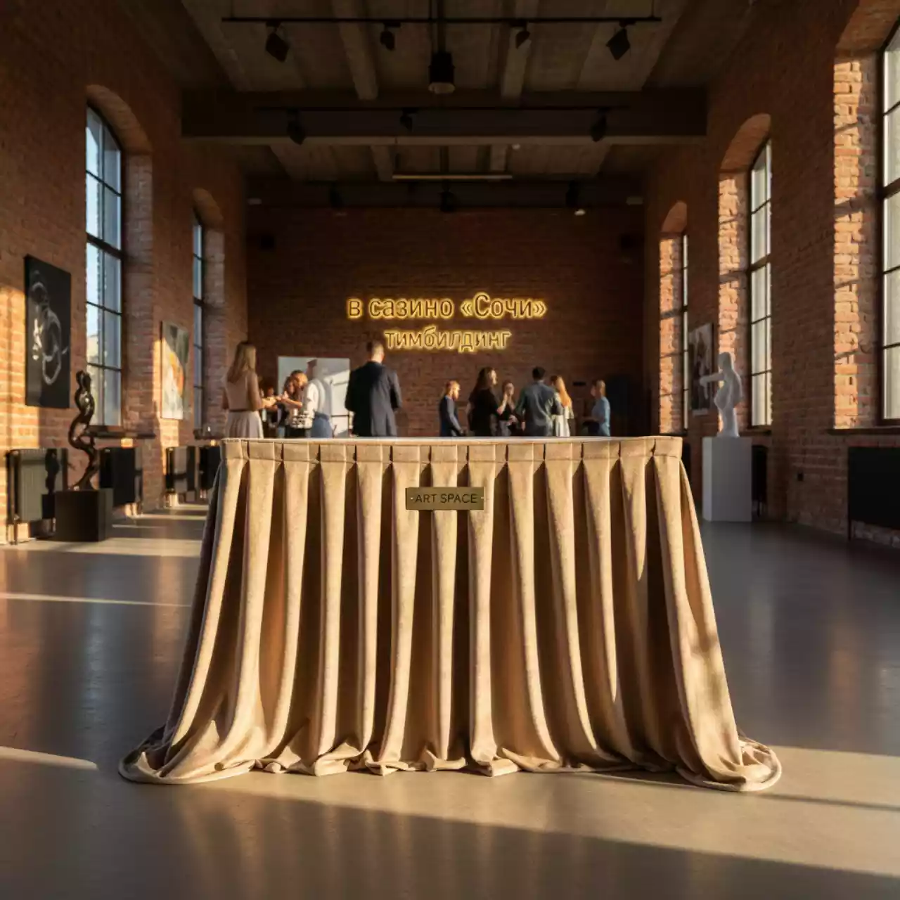 Аренда Скатерть для торта цвет шампань в казино «Сочи» — ART SPACE