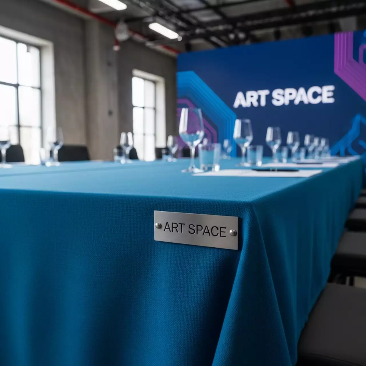 Аренда Скатерть канвас голубая в комплексе «Дагомыс» — ART SPACE