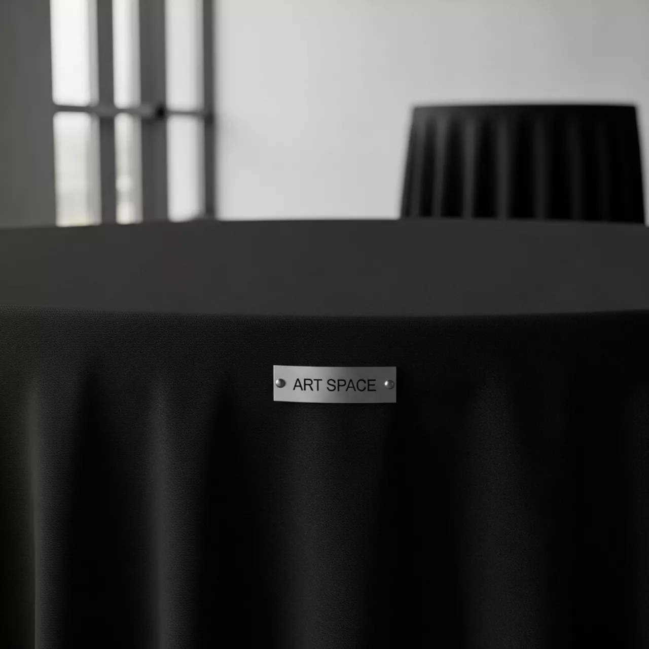 Аренда Скатерть круглая 2,65 м габардин черная в санатории «Металлург» — ART SPACE