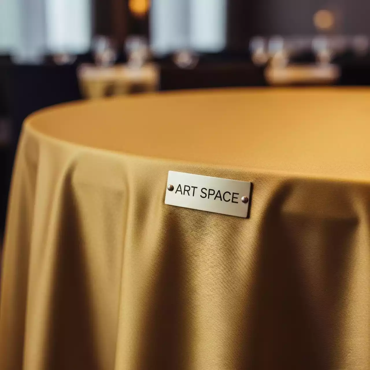 Аренда Скатерть круглая 3,15 м золото в Mercure Сочи Центр — ART SPACE