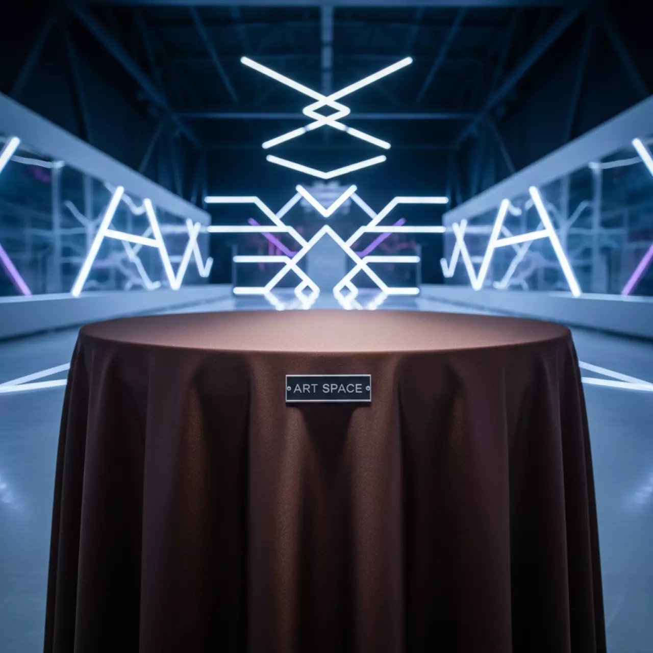 Аренда Скатерть круглая 3,3 м шоколадная Профлайн в Ледовом дворце «Айсберг» — ART SPACE