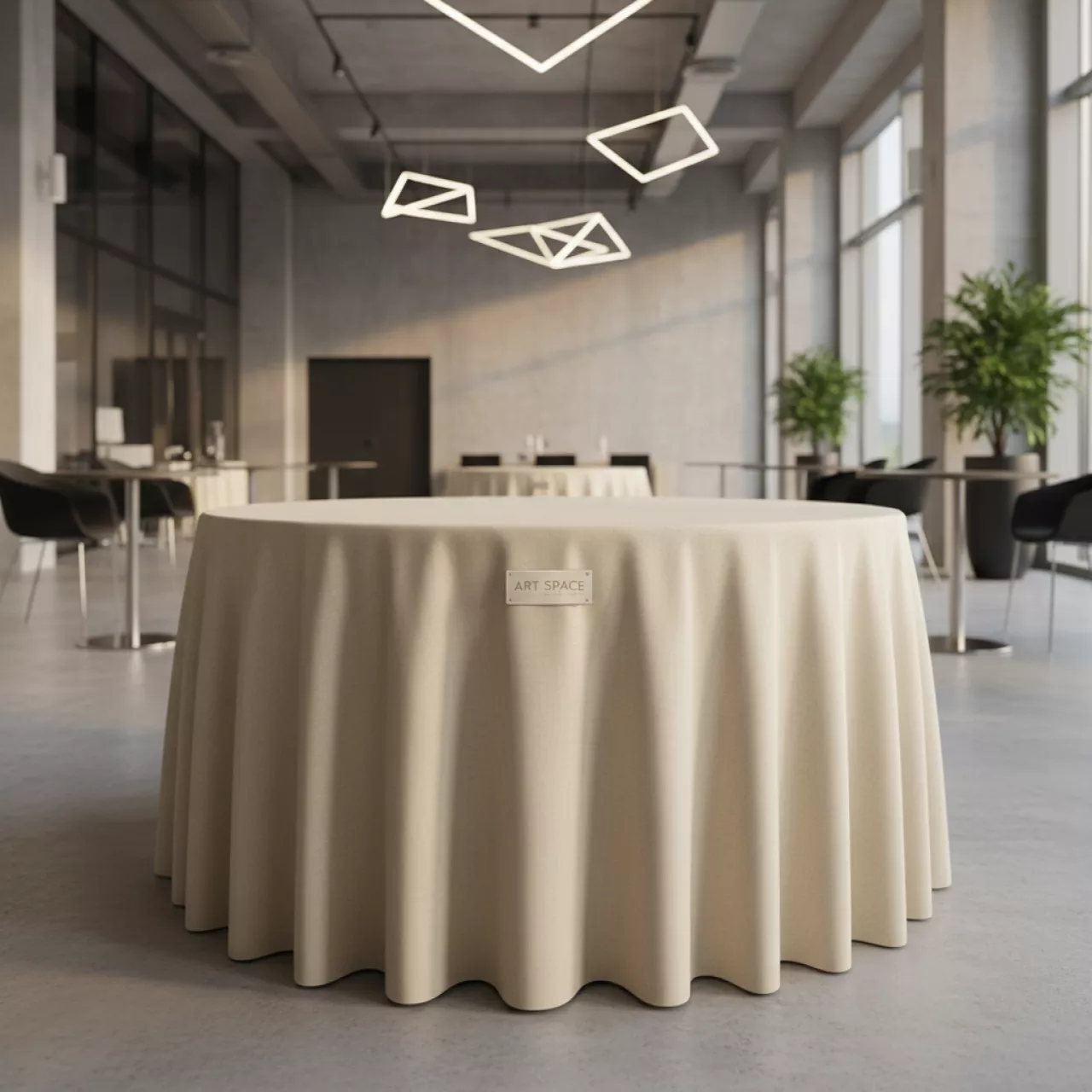 Аренда Скатерть круглая 3,3 м ванильная Профлайн в Radisson Blu Resort & Congress Centre — ART SPACE