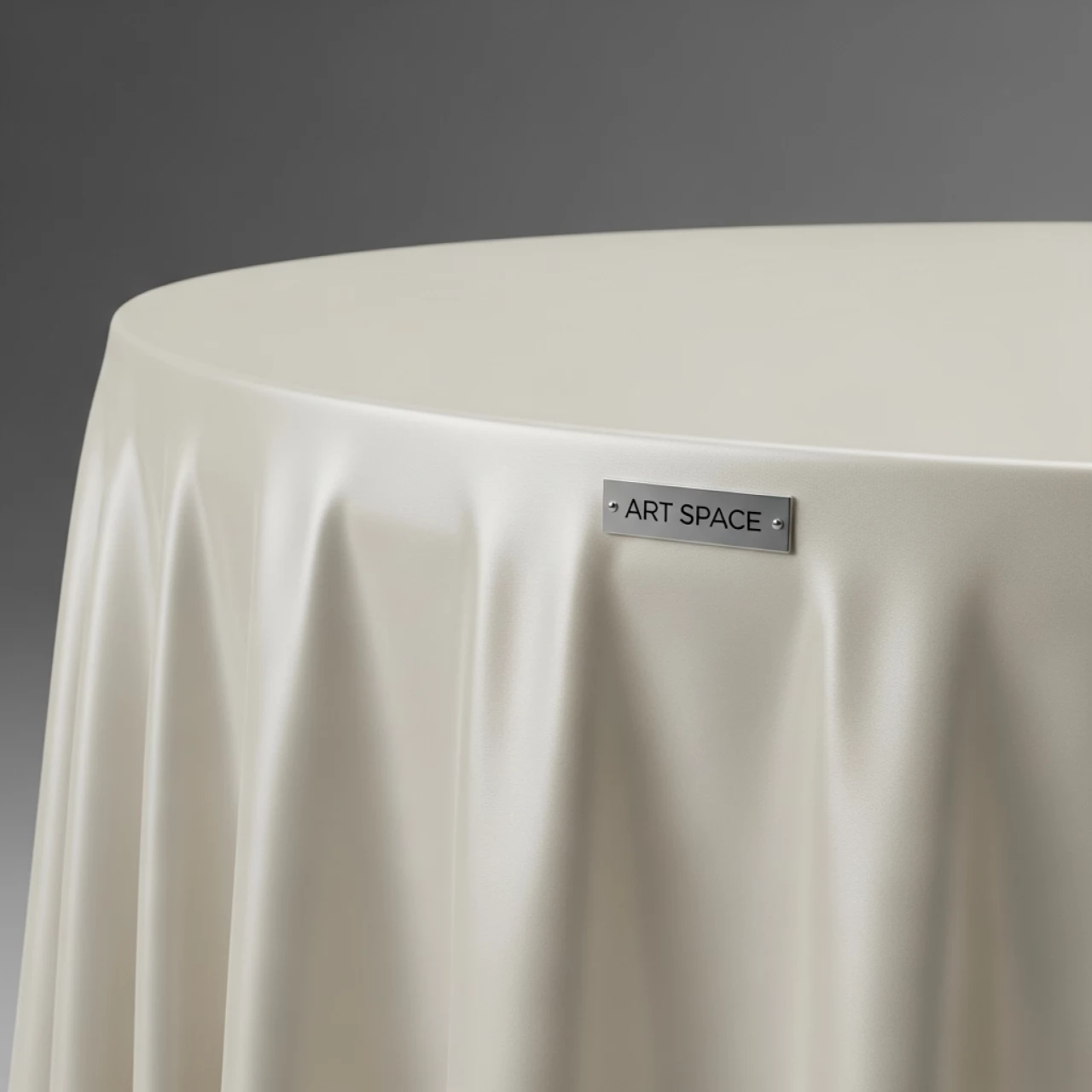Аренда Скатерть круглая атласная сливочного цвета Аккорд № 208 в санатории «Октябрьский» — ART SPACE