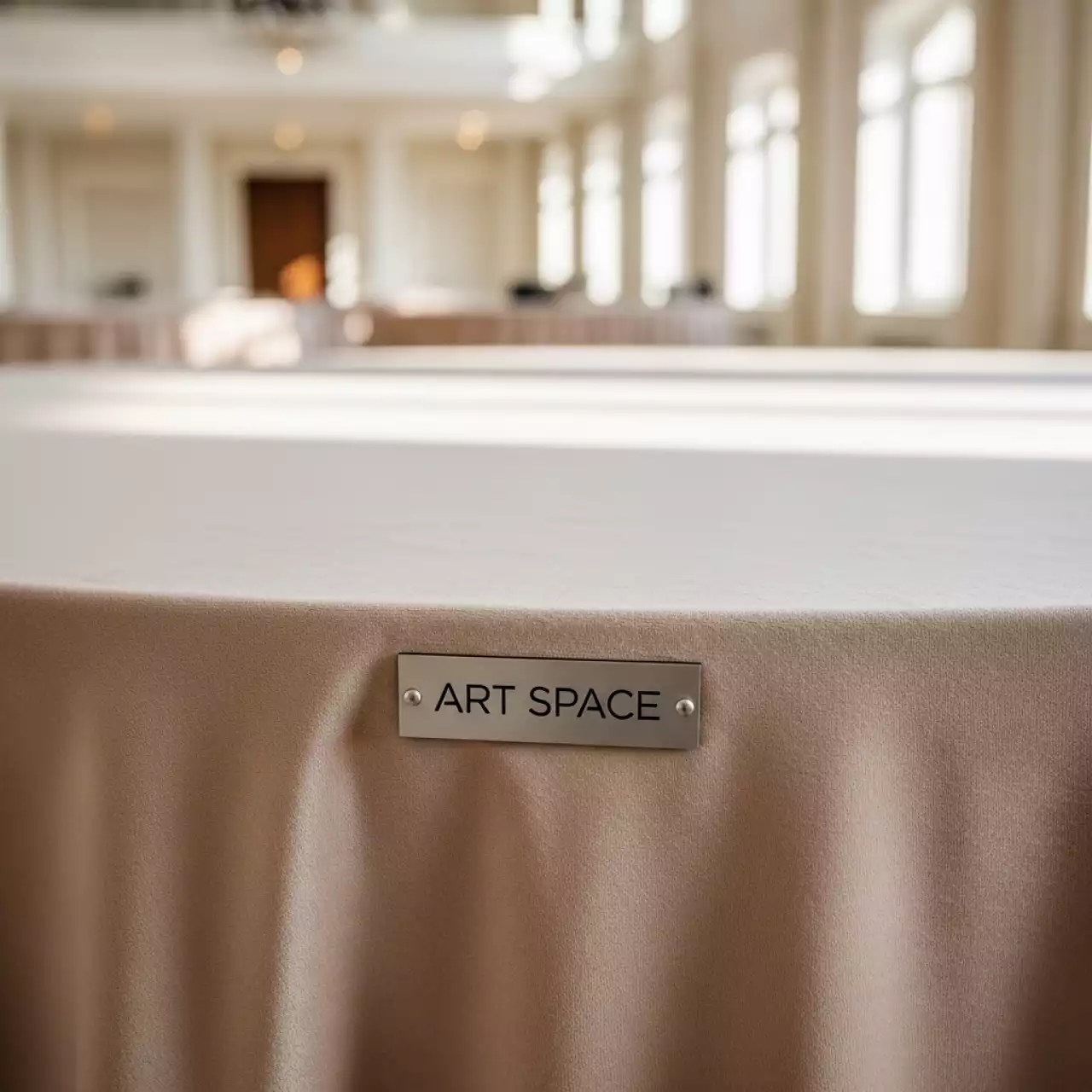 Аренда Скатерть круглая бархатная бесшовная бежевая Альт в санатории «Черноморье» — ART SPACE