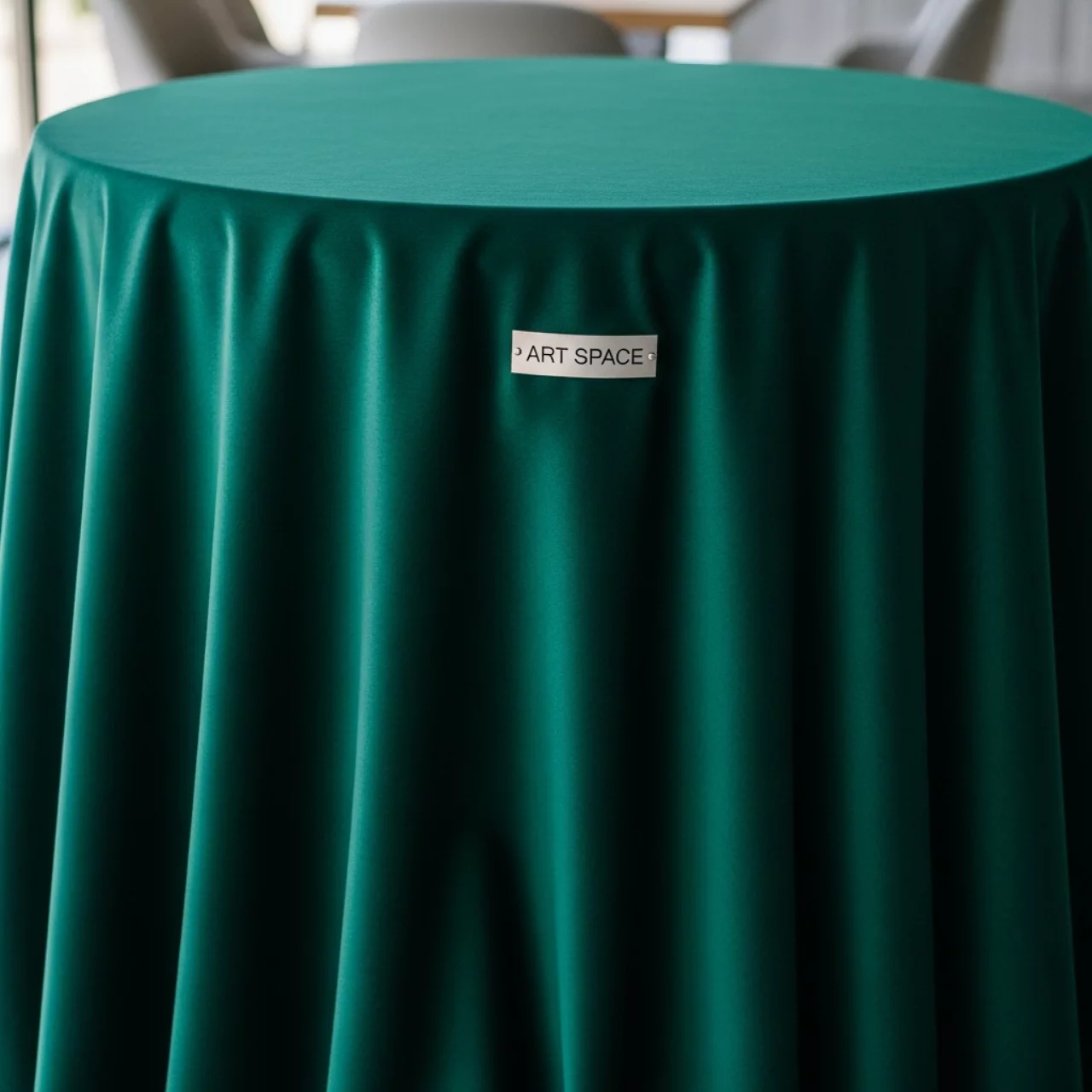 Аренда Скатерть круглая бархатная изумрудная 3,2 м в ресторане «Паруса» — ART SPACE