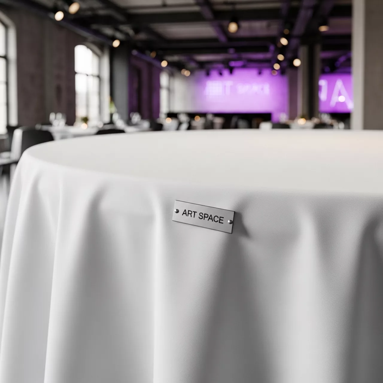 Аренда Скатерть круглая белая 310 см в Cosmos Sochi Hotel — ART SPACE