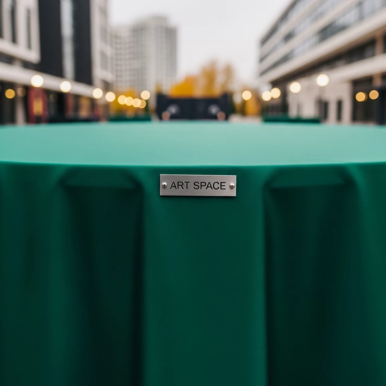 Аренда Скатерть круглая диаметр 3,15 м зеленая малахит в City Park Hotel Sochi — ART SPACE