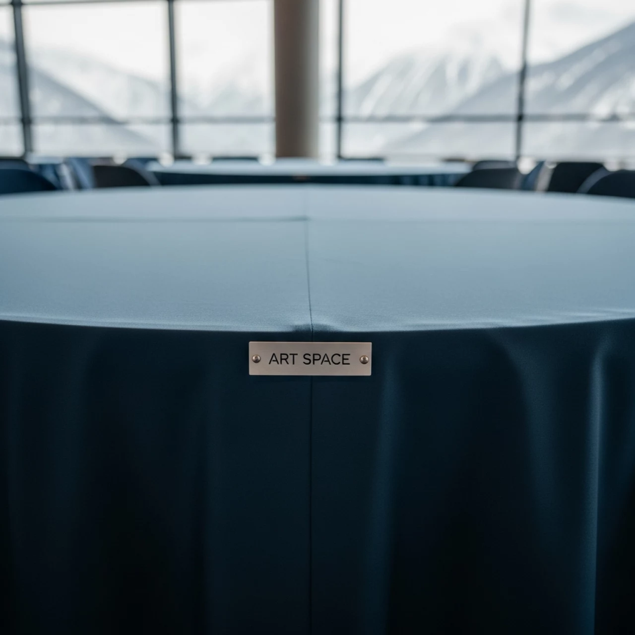 Аренда Скатерть круглая диаметр 3,2 метра в ледовом дворце «Роза Хутор» — ART SPACE