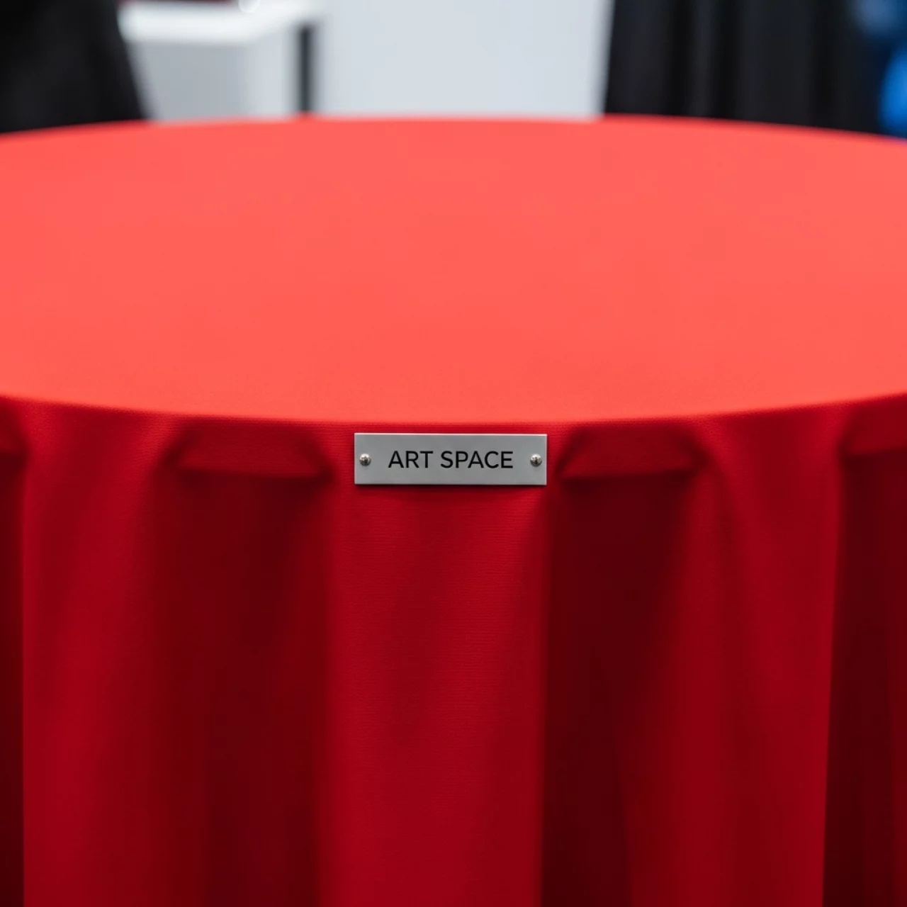 Аренда Скатерть круглая габардиновая красная 3000 мм в Сириус Арене — ART SPACE