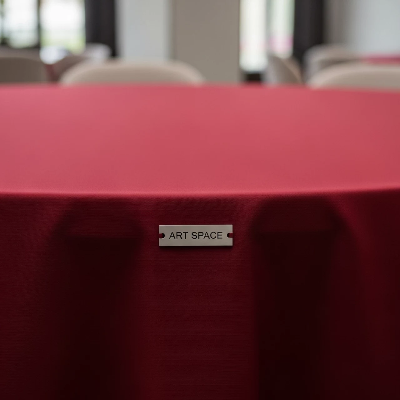 Аренда Скатерть круглая габардиновая красная Рондо в ресторане «Паруса» — ART SPACE