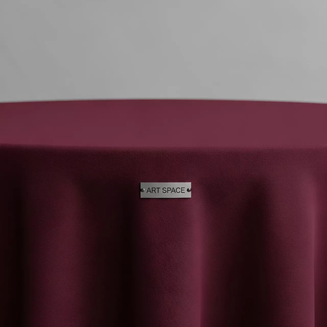 Аренда Скатерть круглая габардиновая Рондо бордовая в Stella di Mosca — ART SPACE