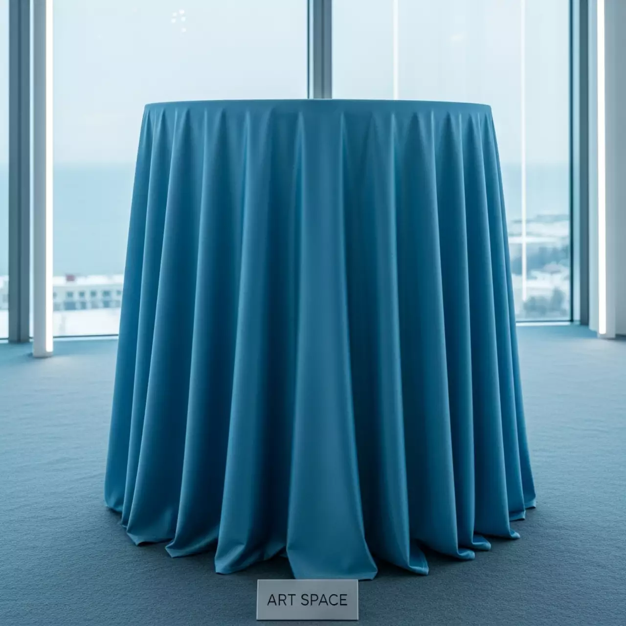 Аренда Скатерть круглая голубая 2,3 м в Pullman Sochi Centre — ART SPACE