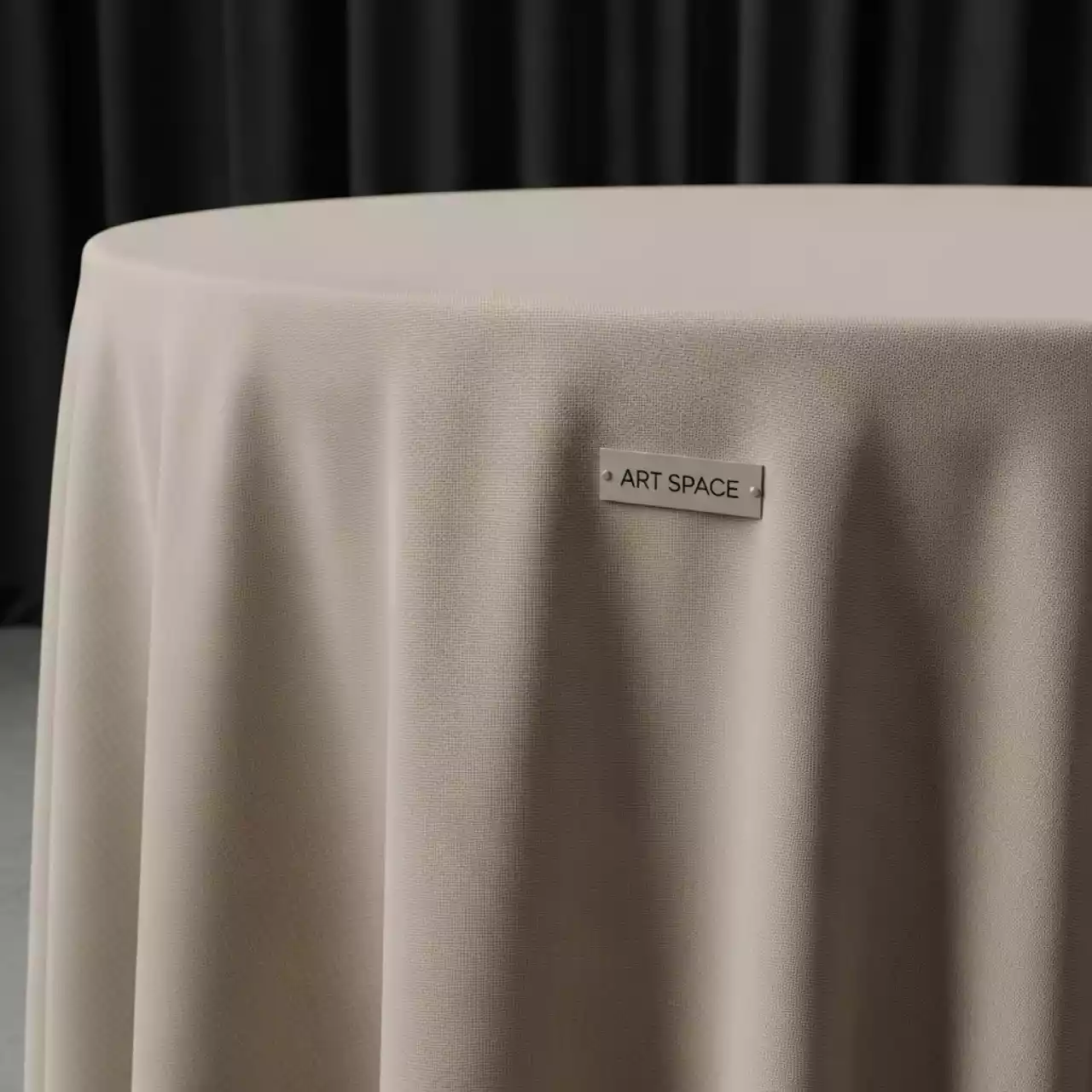 Аренда Скатерть круглая Pantone 482 U бежевая в Red Arena — ART SPACE