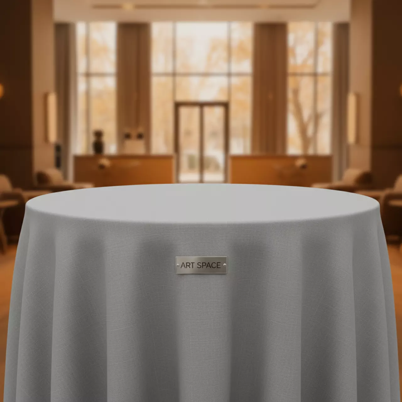 Аренда Скатерть круглая серая диаметр 3,3 м в Rixos Krasnaya Polyana — ART SPACE