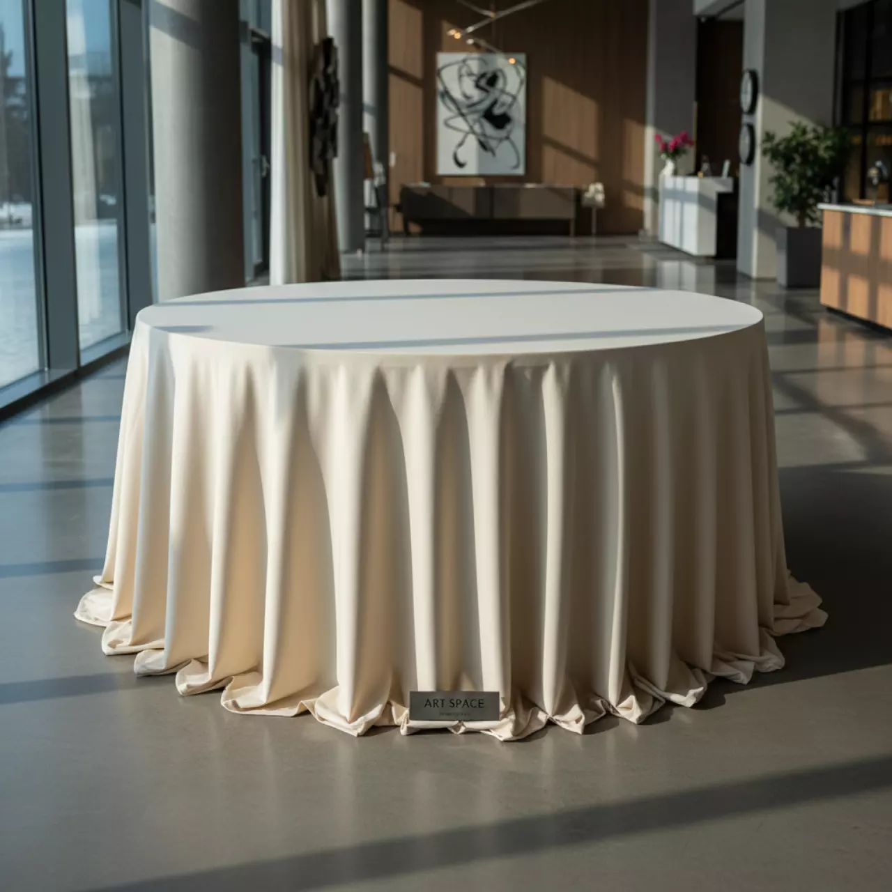 Аренда Скатерть круглая слоновая кость в Cosmos Sochi Hotel — ART SPACE