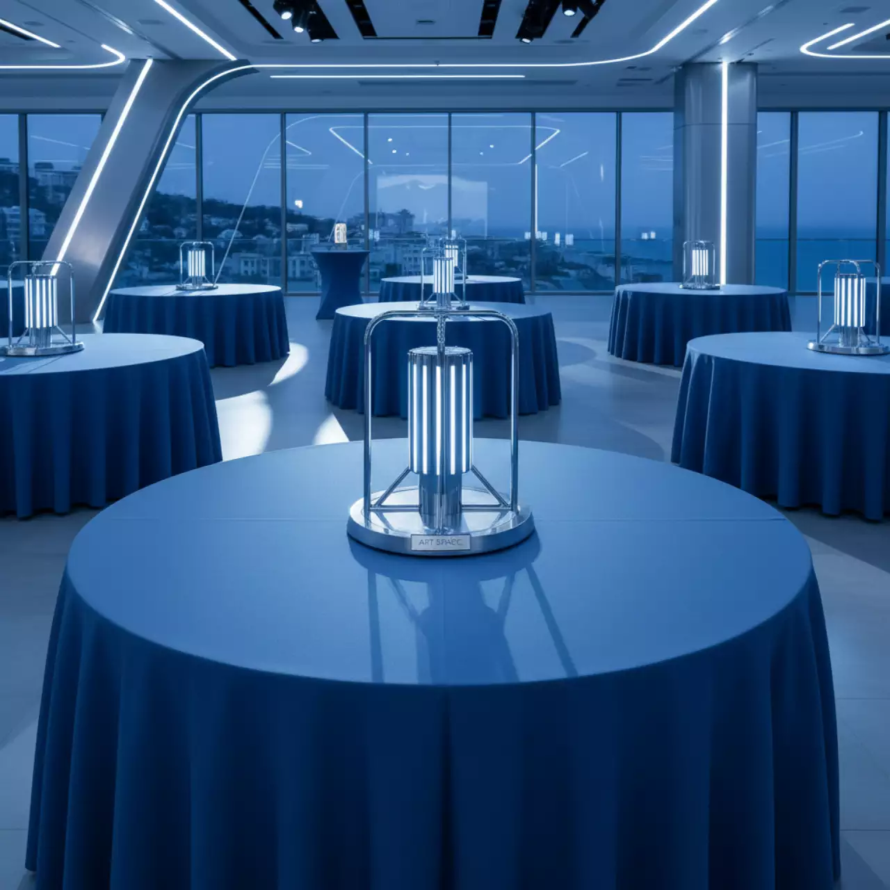 Аренда Скатерть круглая васильковая 19 310BL 3,2 м в отеле Hyatt Regency Sochi — ART SPACE