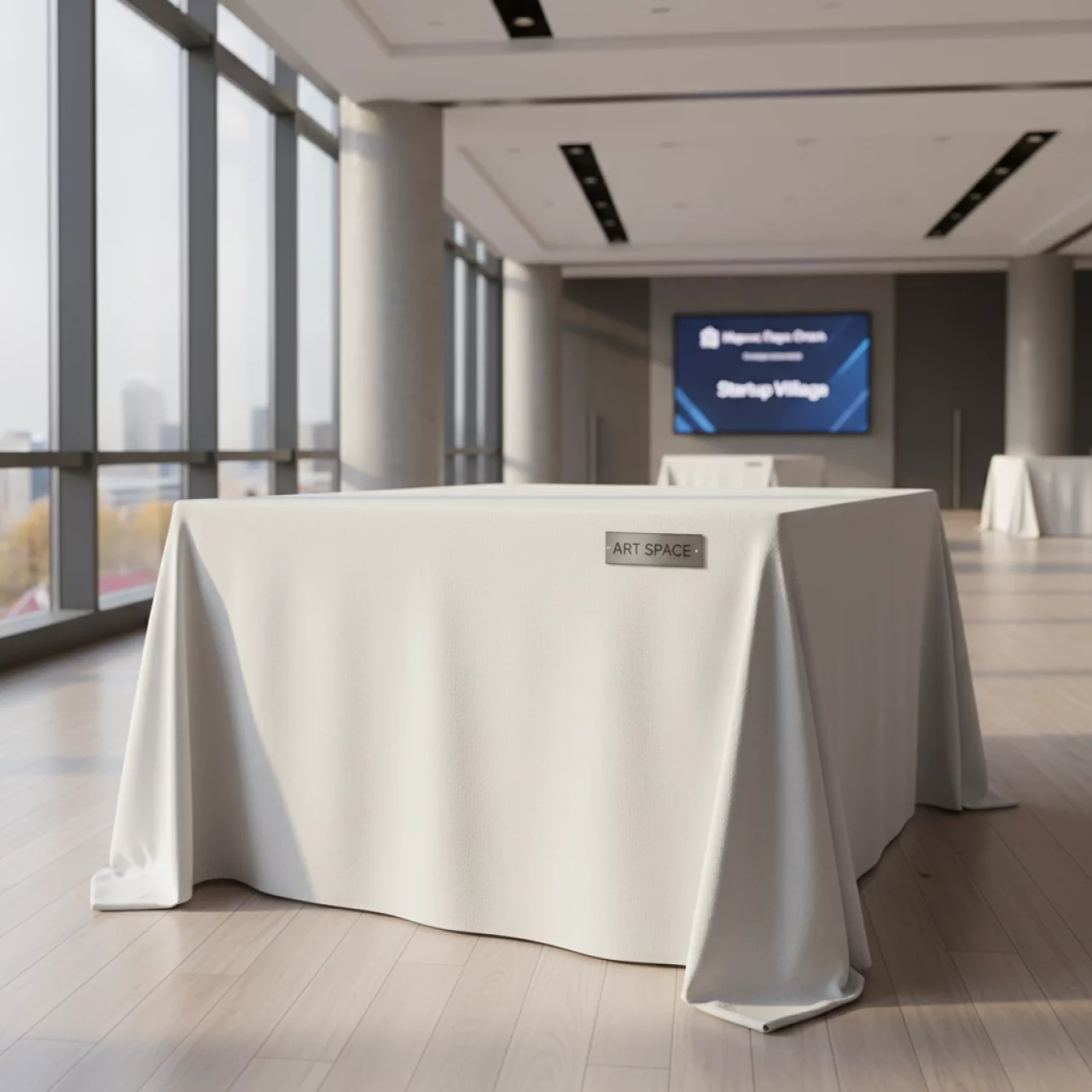 Аренда Скатерть квадратная белая 150х150 см в Маринс Парк Отеле — ART SPACE