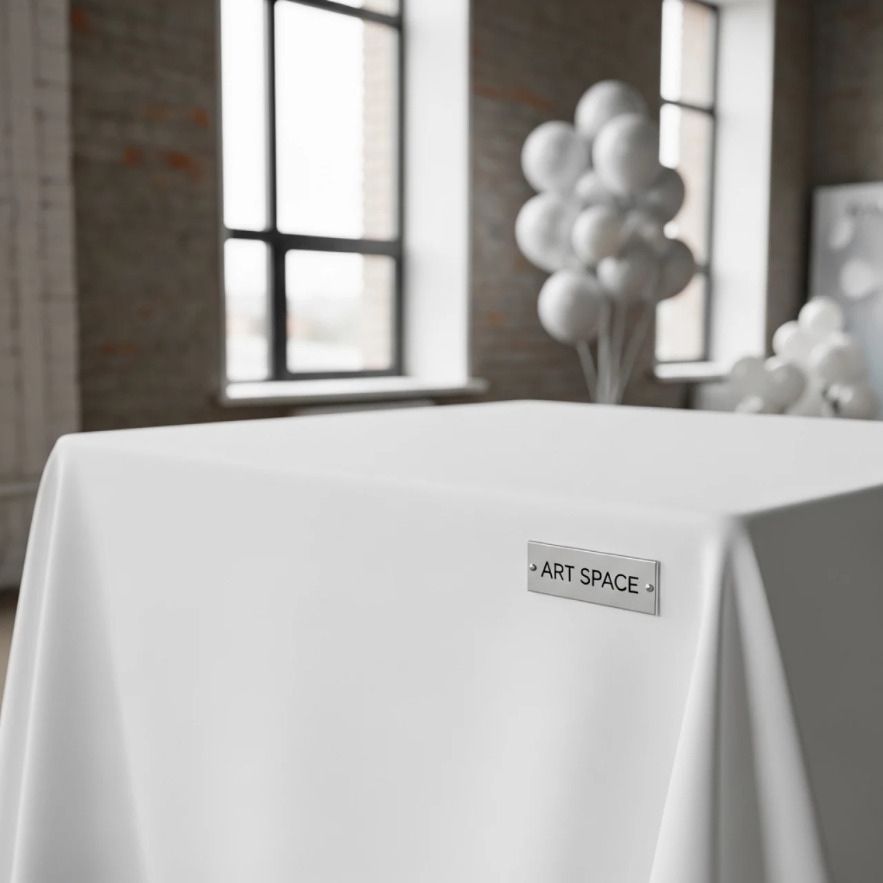 Аренда Скатерть квадратная габардин белая 1500х1500 мм в лофте «Студия 21» — ART SPACE