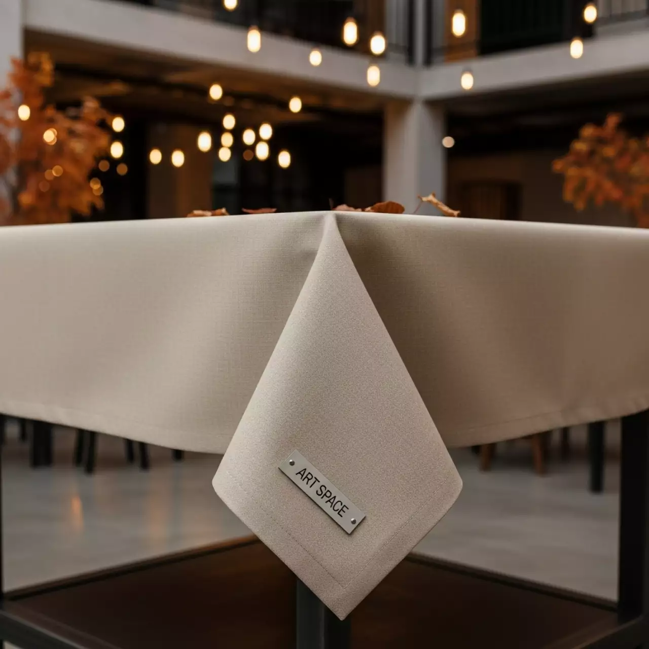 Аренда Скатерть квадратная габардин бежевая 1500х1500 мм в отеле «Звездный» — ART SPACE