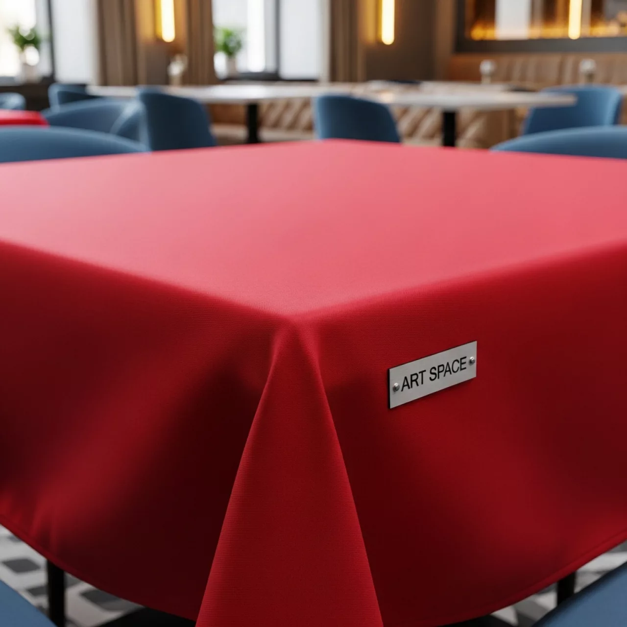 Аренда Скатерть квадратная красная Габардин 1500х1500 мм в ресторане «Магеллан» — ART SPACE