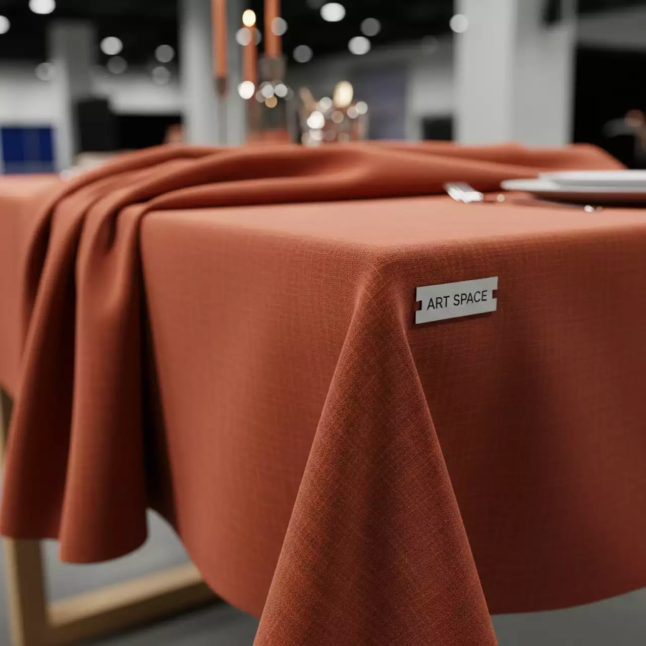 Аренда Скатерть льняная терракотовая 3,2х2,25 м в Mantera Supreme — ART SPACE