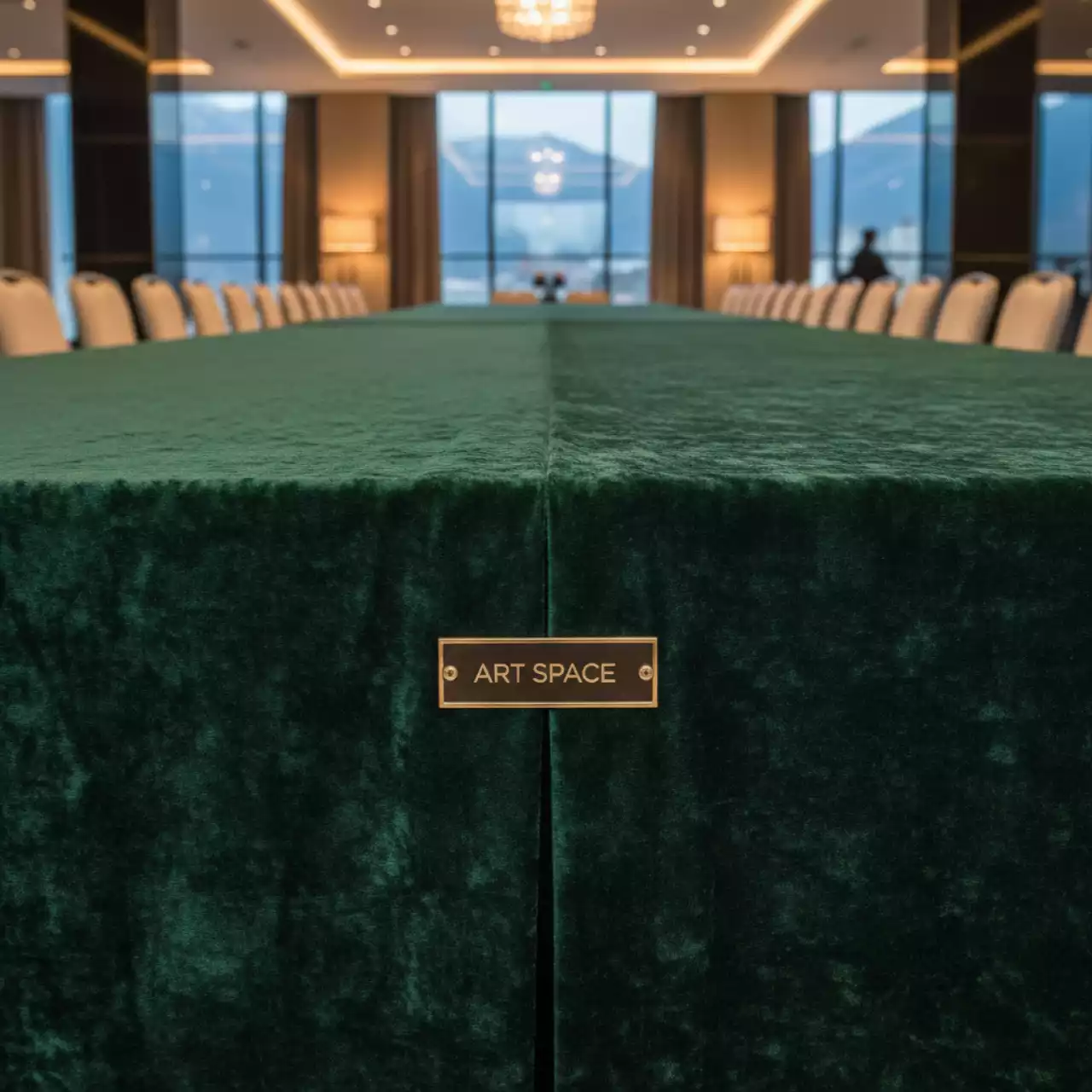 Аренда Скатерть прямая широкая мшистая бархатная в Поляна 1389 Отель и Спа — ART SPACE