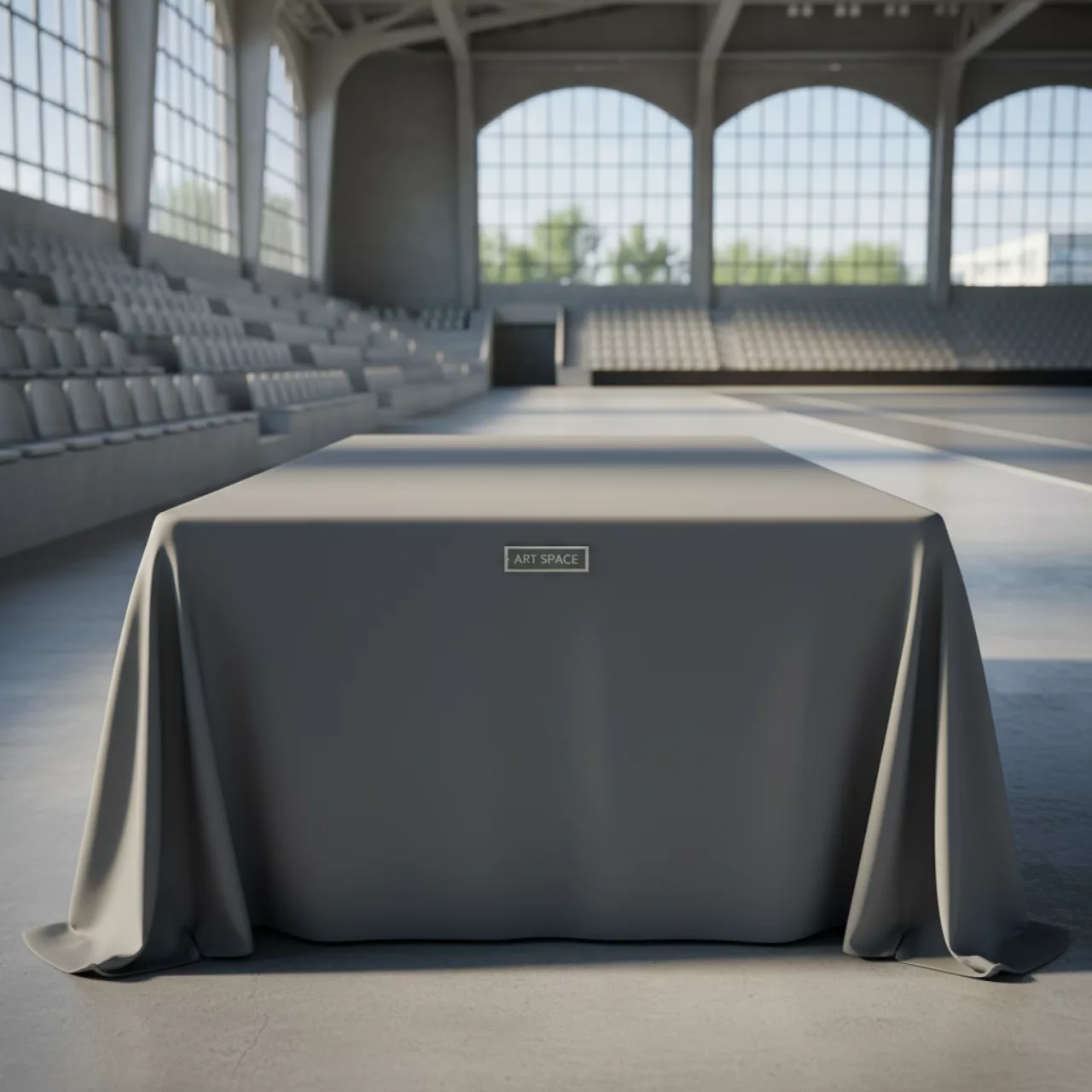 Аренда Скатерть прямоугольная 1,5х2,5 м серая в Gamma Sirius — ART SPACE