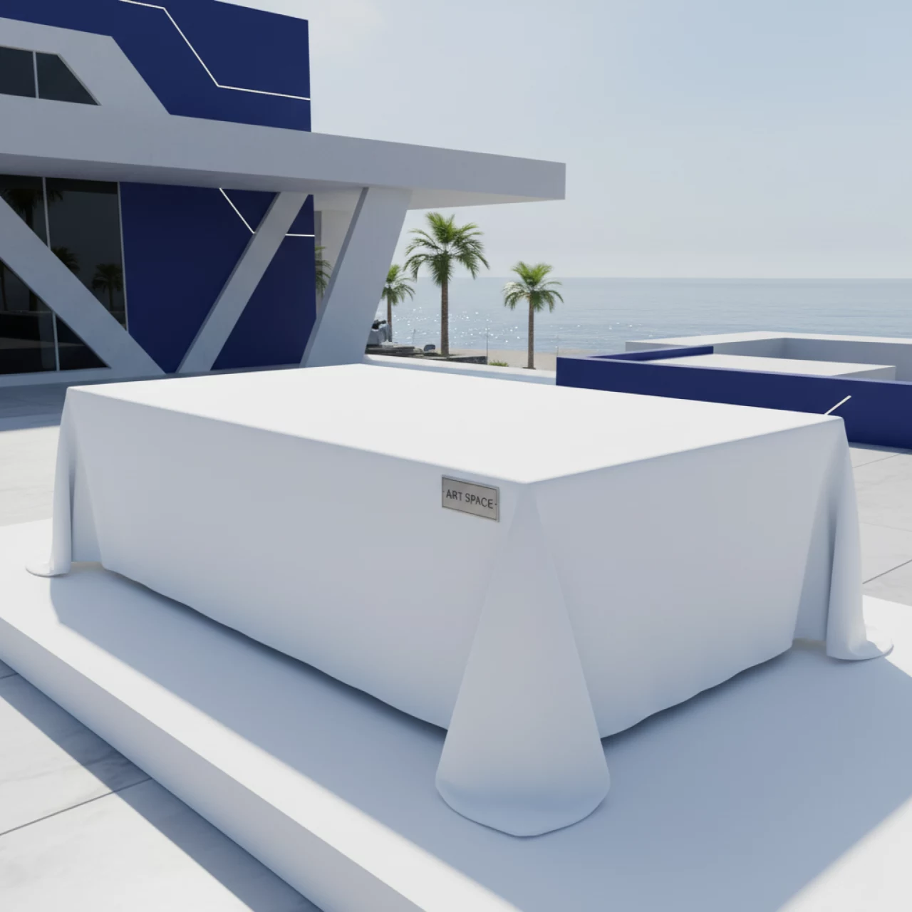 Аренда Скатерть прямоугольная 2400х1700 журавинка 1346 010101 белая гладь без шва на пляжных клубах Хосты — ART SPACE