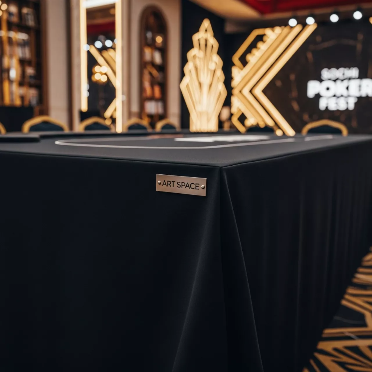 Аренда Скатерть прямоугольная 2,5х3,3 м черная в Alpha Sirius — ART SPACE