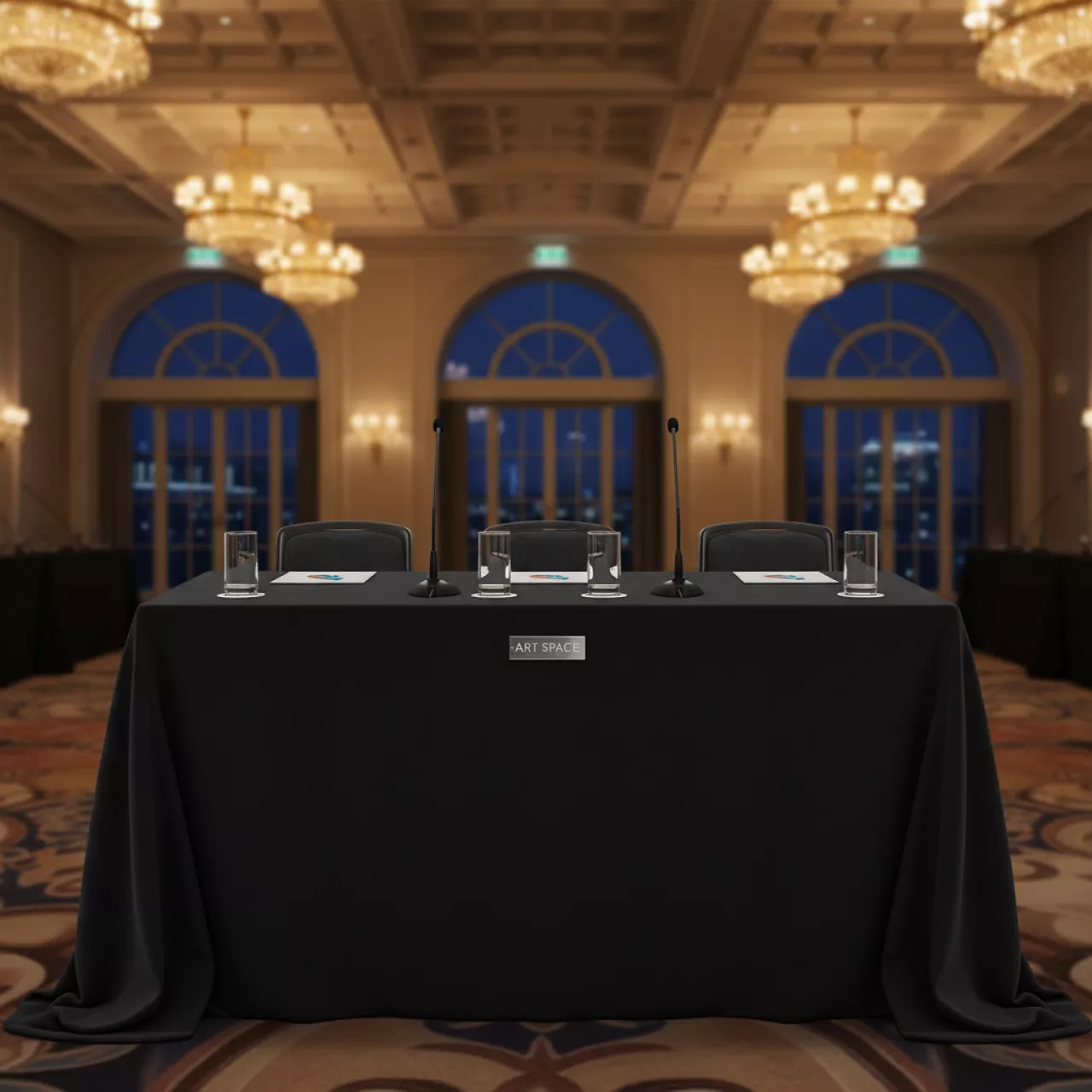 Аренда Скатерть прямоугольная 2,5х3,3 м чёрная в Гранд Отель Сочи — ART SPACE