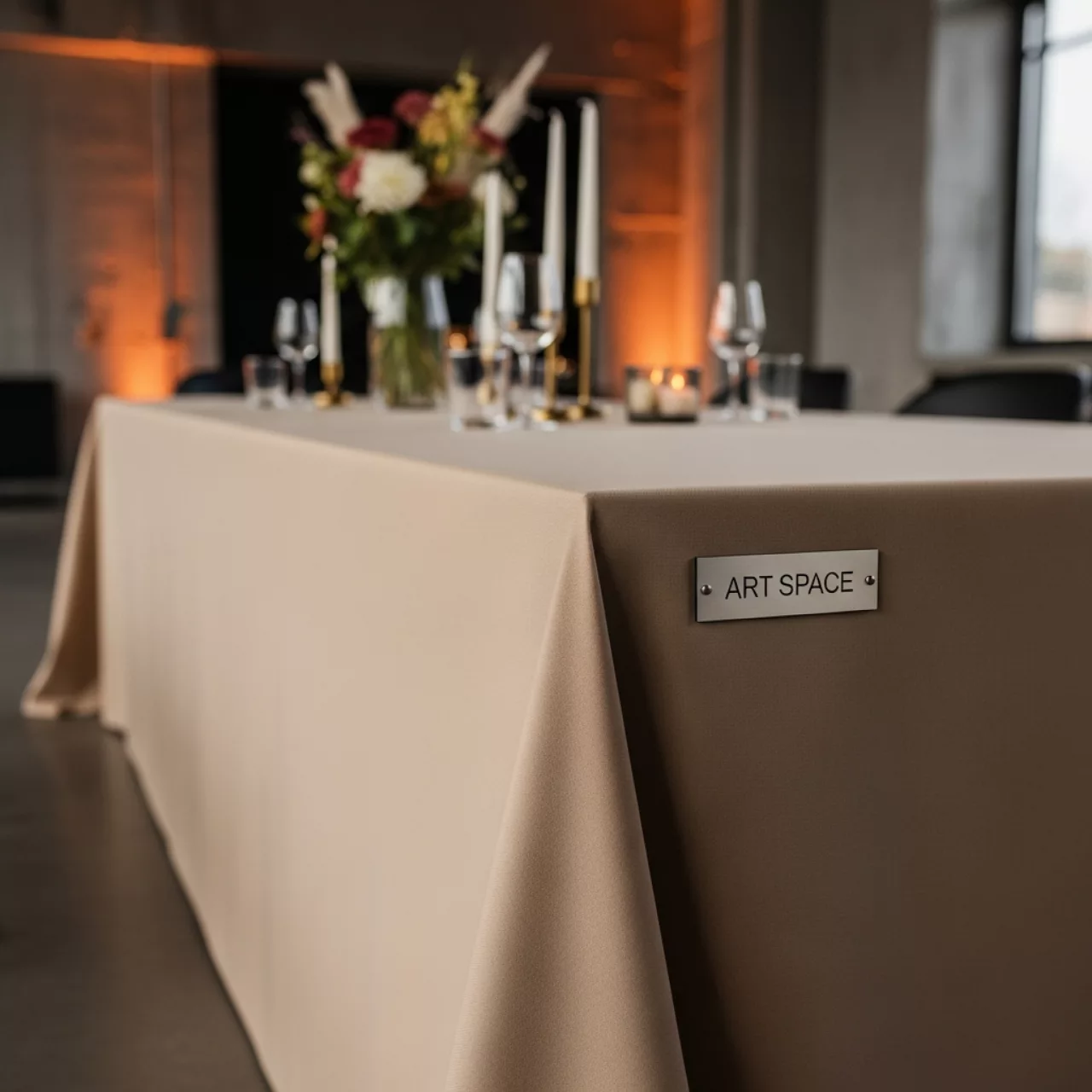 Аренда Скатерть прямоугольная 320х225 см бежевая в Imeretinskiy Hotel — ART SPACE