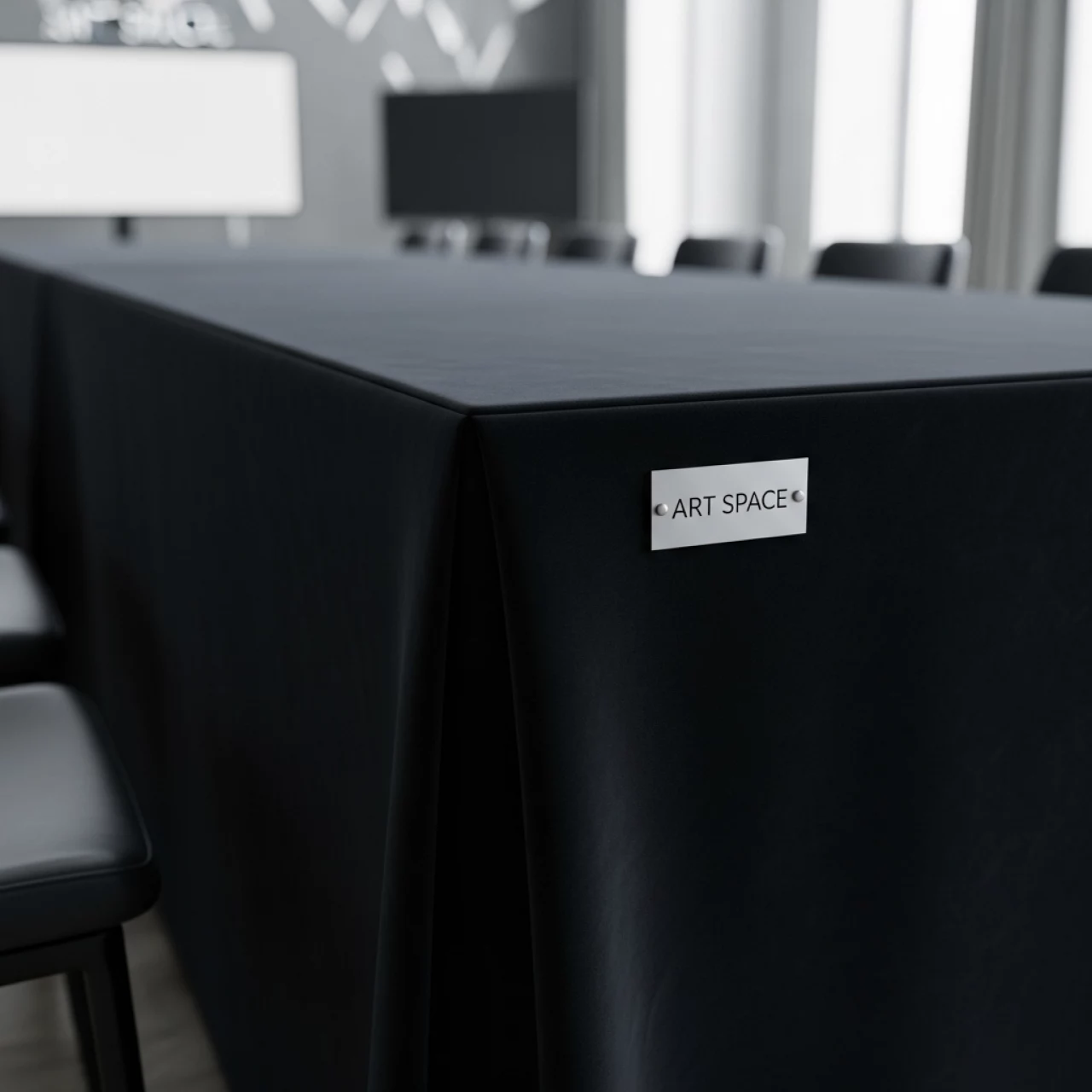 Аренда Скатерть прямоугольная 320х225 см черная в Skypark Sochi — ART SPACE