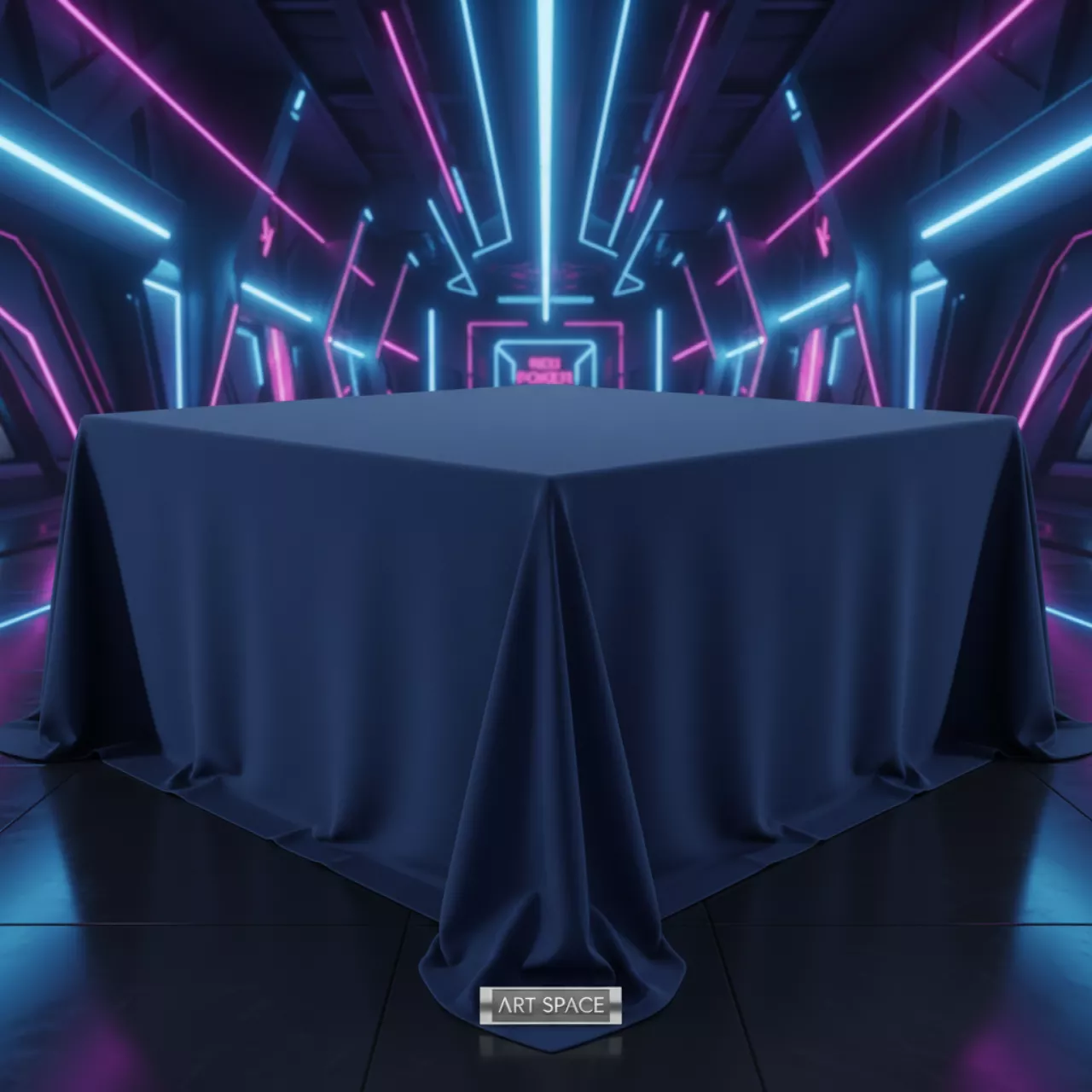 Аренда Скатерть прямоугольная 3,20х2,25 м синяя в Red Arena — ART SPACE