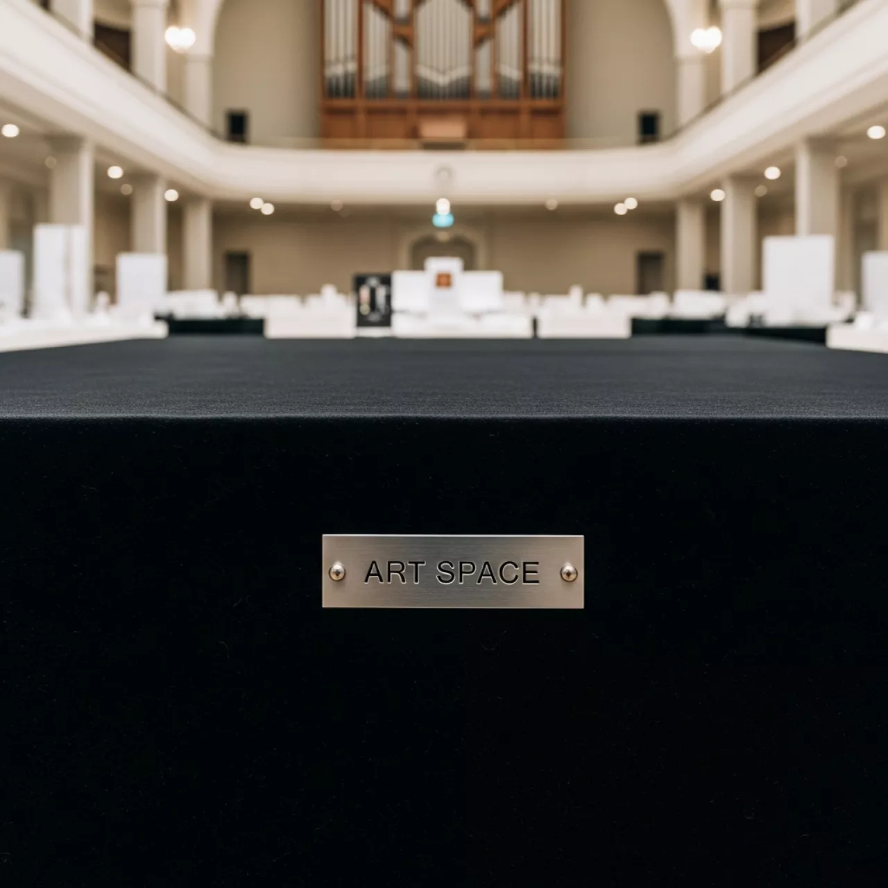 Аренда Скатерть прямоугольная бархатная бесшовная Largo XL черная в Зале органной и камерной музыки — ART SPACE