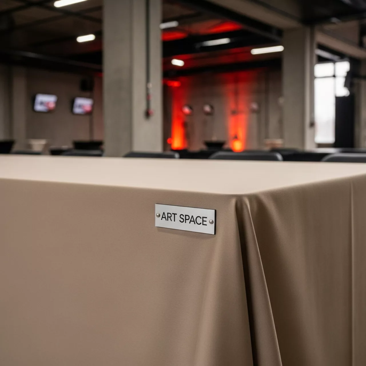 Аренда Скатерть прямоугольная бежевая 3,20х2,25 м в Сириус Арене — ART SPACE