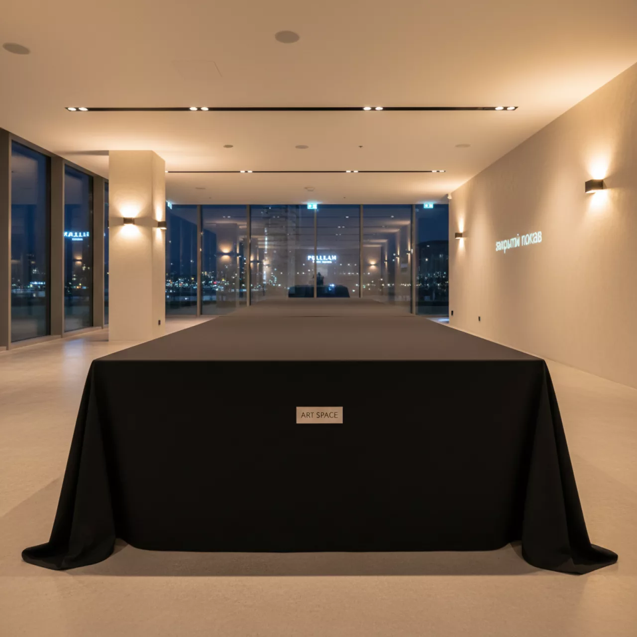 Аренда Скатерть прямоугольная чёрная 3,20х2,25 м в Pullman Sochi Centre — ART SPACE