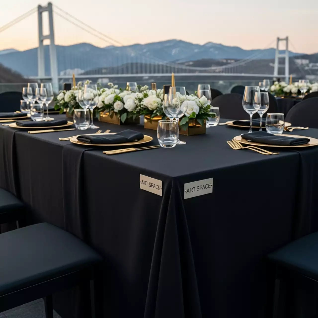 Аренда Скатерть прямоугольная чёрная профи 1,5х2,5 м в Skypark Sochi — ART SPACE