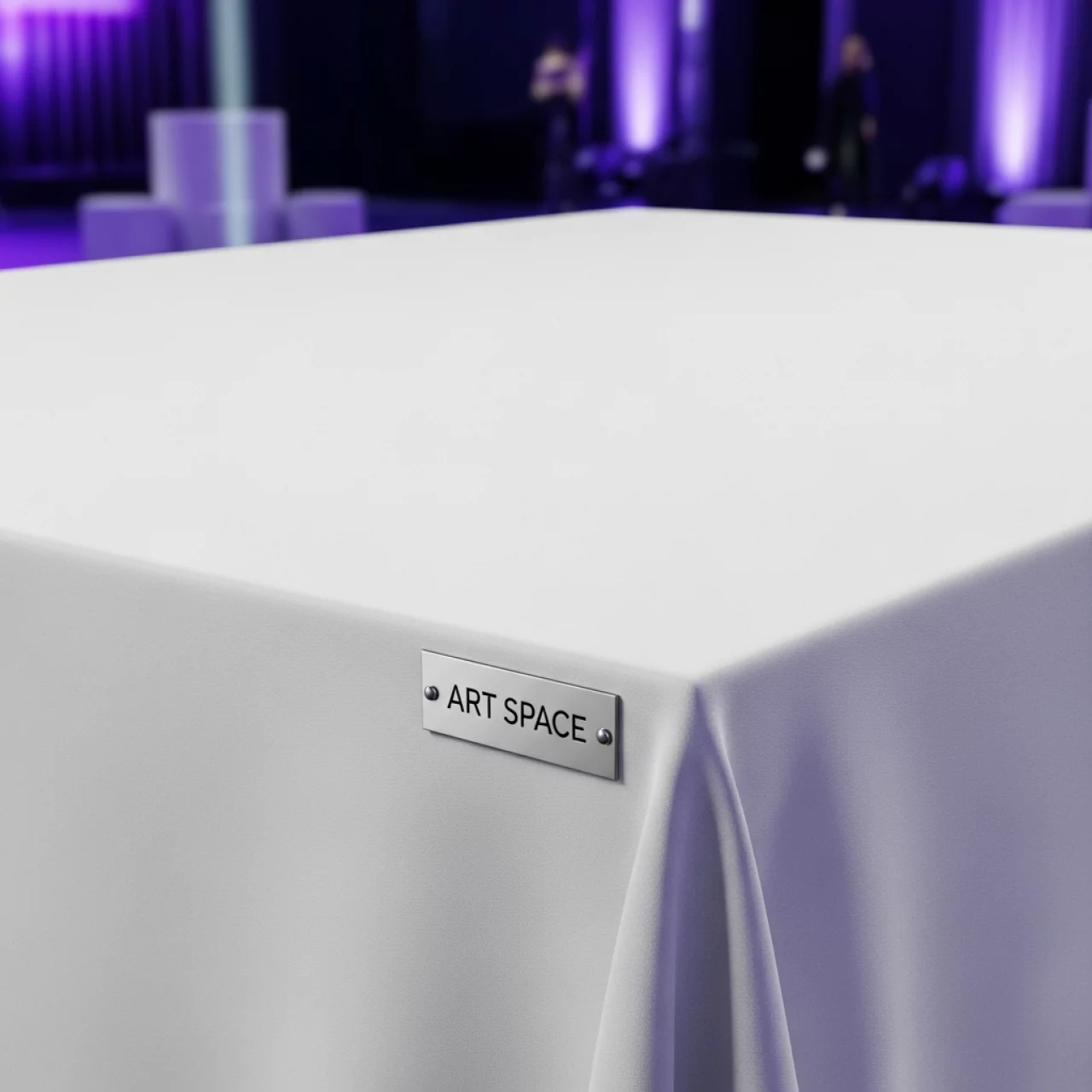 Аренда Скатерть прямоугольная Габардин белая 2500х1400 мм в Зимнем театре — ART SPACE