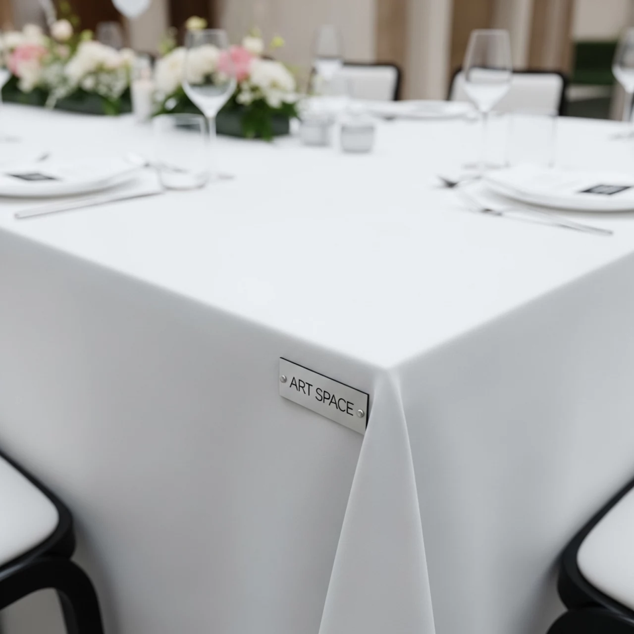 Аренда Скатерть прямоугольная габардин белая 310х220 см в Omega Sirius — ART SPACE
